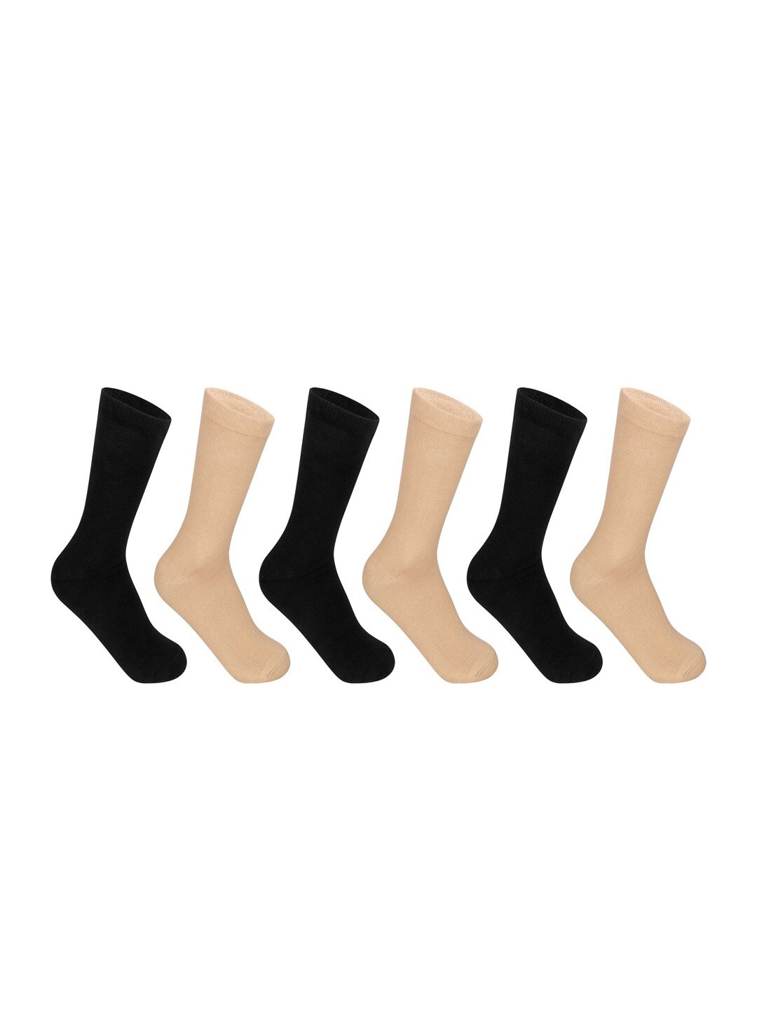 Supersox Women Pack Of 6 Cotton Calf-Length Socks With 6 pair Sock Organizer