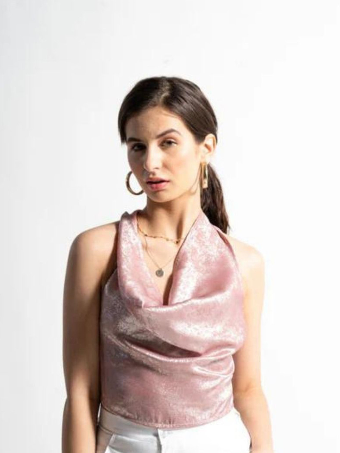 HEY MISSY Sleeveless Cowl Neck Top