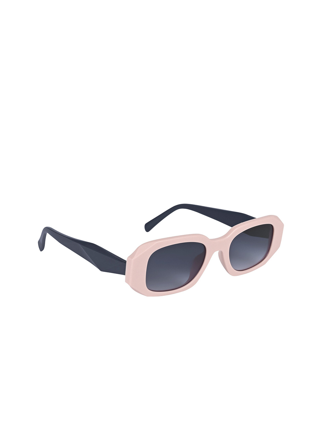 NuVew Women Rectangle Sunglasses With UV Protected Lens ES_16533-31-NW-9272-BLK-mSKGY-RT
