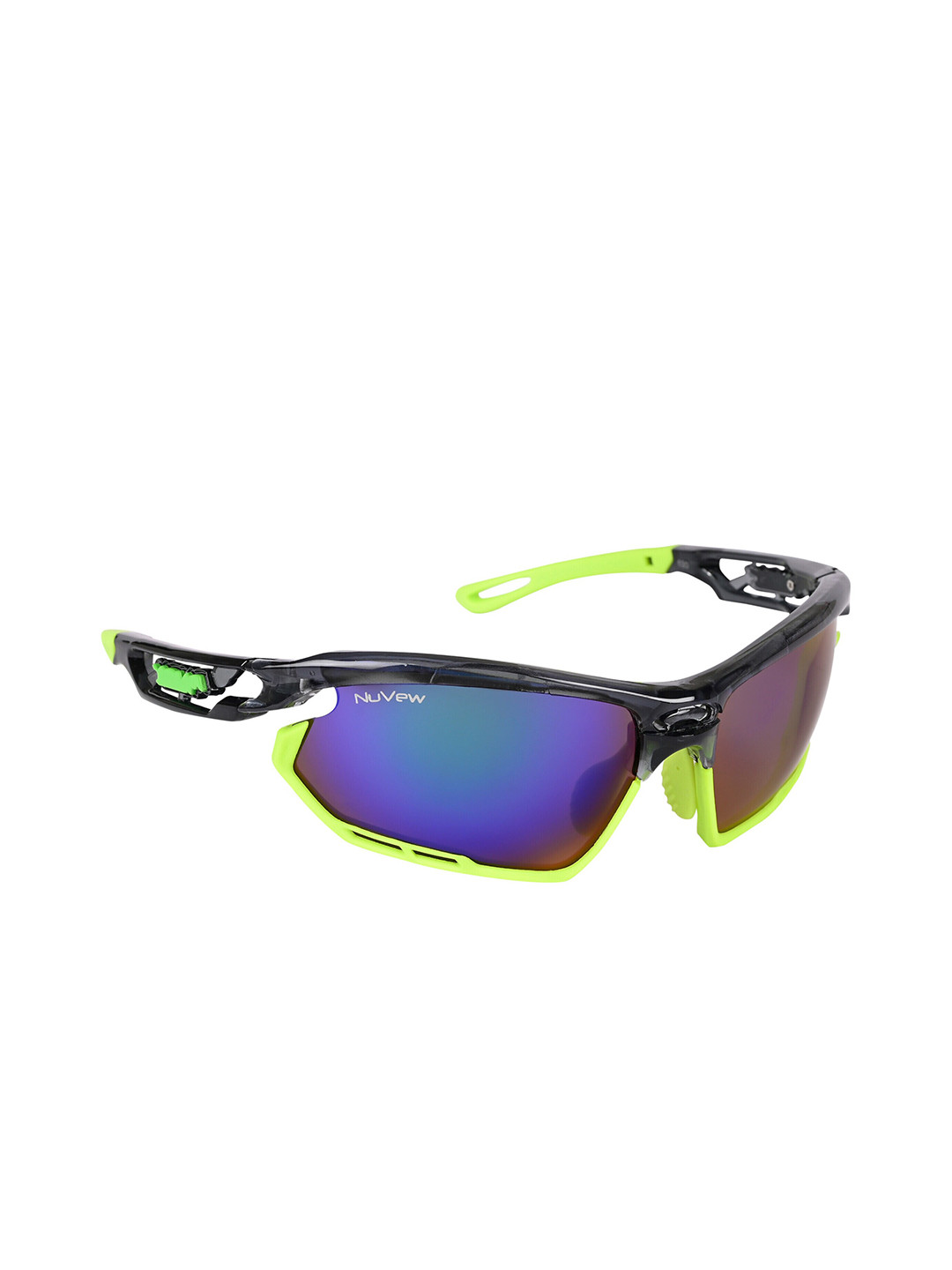 NuVew Unisex Sports Sunglasses With UV Protected Lens ES_16508-35-NW-630-fGRBL-GYcnGR-SPWA
