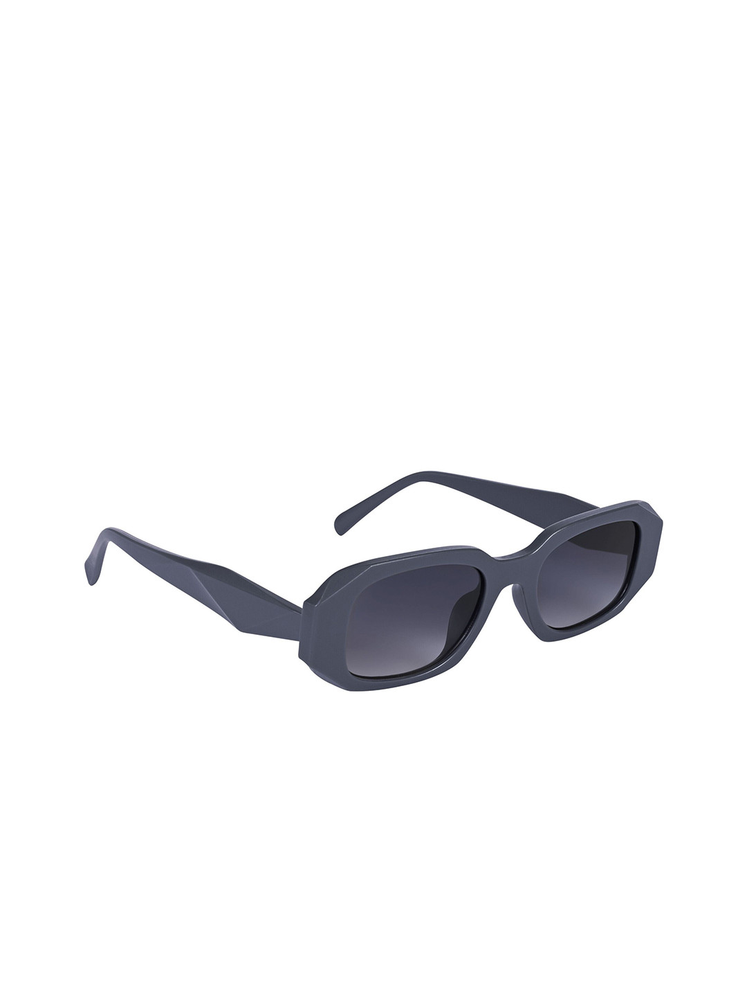 NuVew Unisex Rectangle Sunglasses With UV Protected Lens ES_16536-31-NW-9272-GRY-mGRY-RT