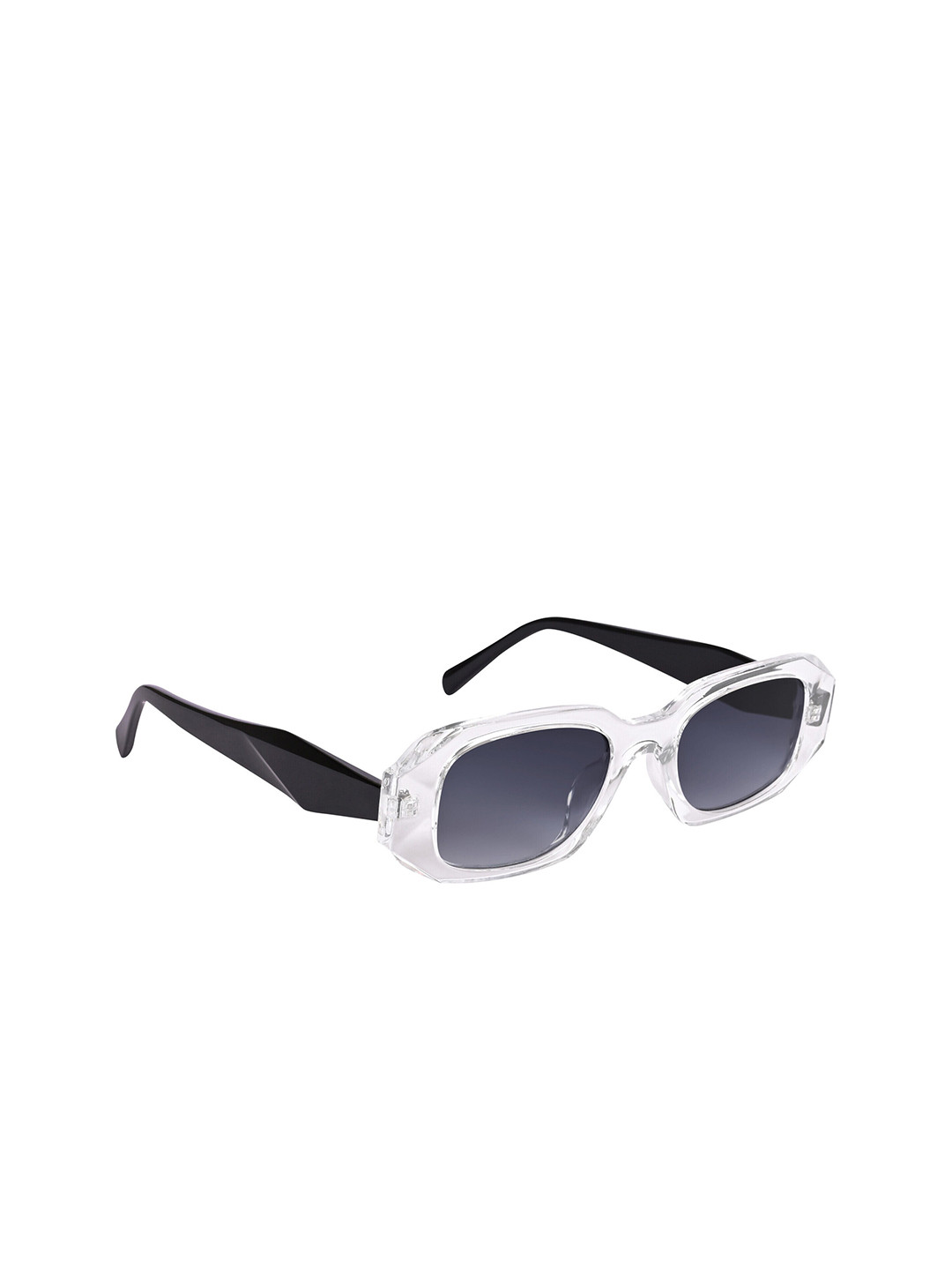 NuVew Unisex Rectangle Sunglasses With UV Protected Lens ES_16532-31-NW-9272-BLK-CLBK-RT