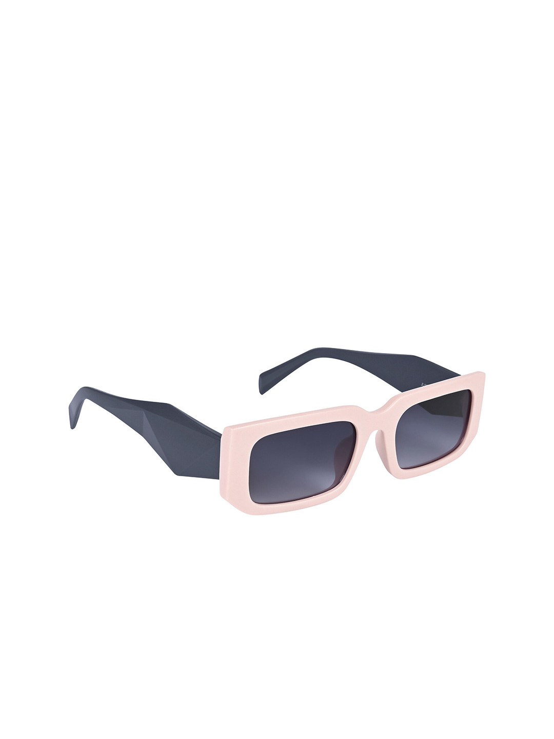 NuVew Women Rectangle Sunglasses with UV Protected Lens ES_16557-31-NW-9280-BLK-mSKGY-RT