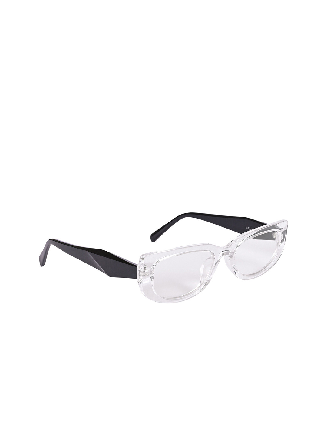 NuVew Unisex Rectangle Sunglasses with UV Protected Lens ES_16519-31-NW-9270-CLR-CLBK-RT