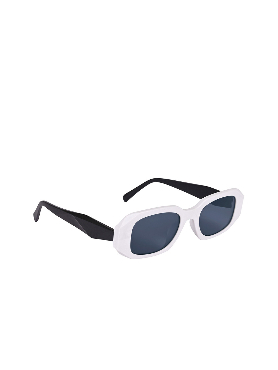 NuVew Unisex Rectangle Sunglasses with UV Protected Lens ES_16534-31-NW-9272-BLK-mWHBK-RT