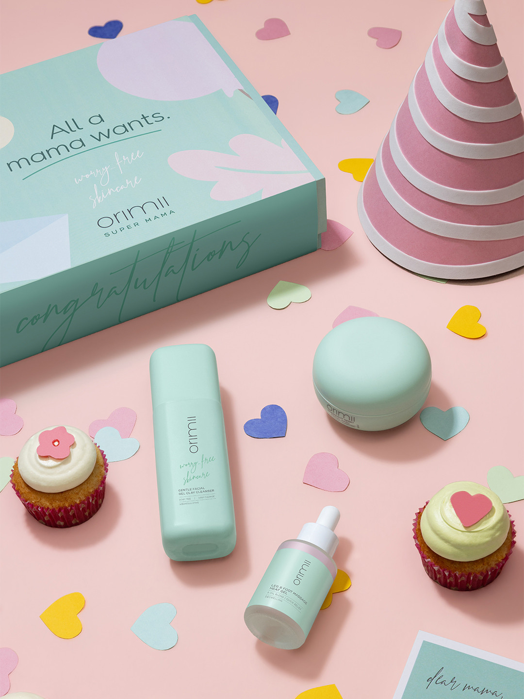 Orimii All A Mama Wants Gift Box - Baby Shower Skincare Gift Set for Expecting & New Moms