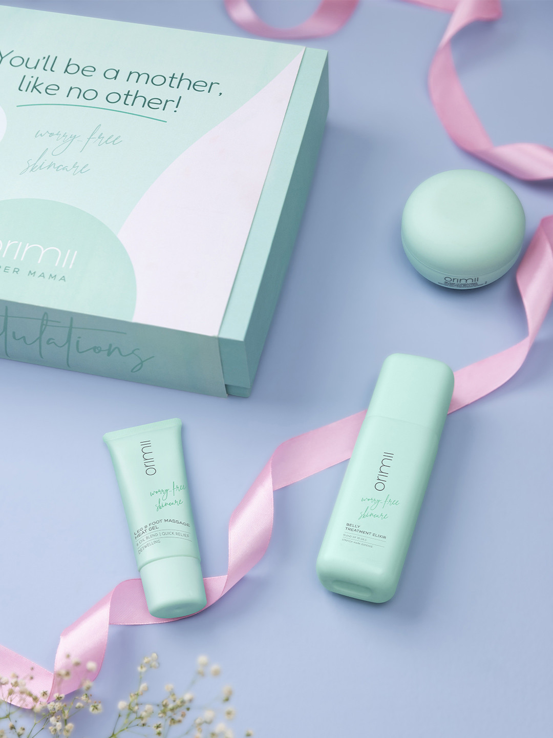 Orimii Mother Like No Other Gift Box - Baby Shower Pregnancy Stretch Mark & Bump Care Set