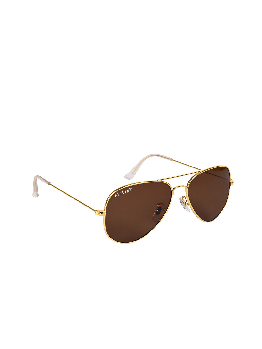 AISLIN Unisex Aviator Sunglasses with Polarised ES_13100-95-AS-3025P-BRW-GLD-AV