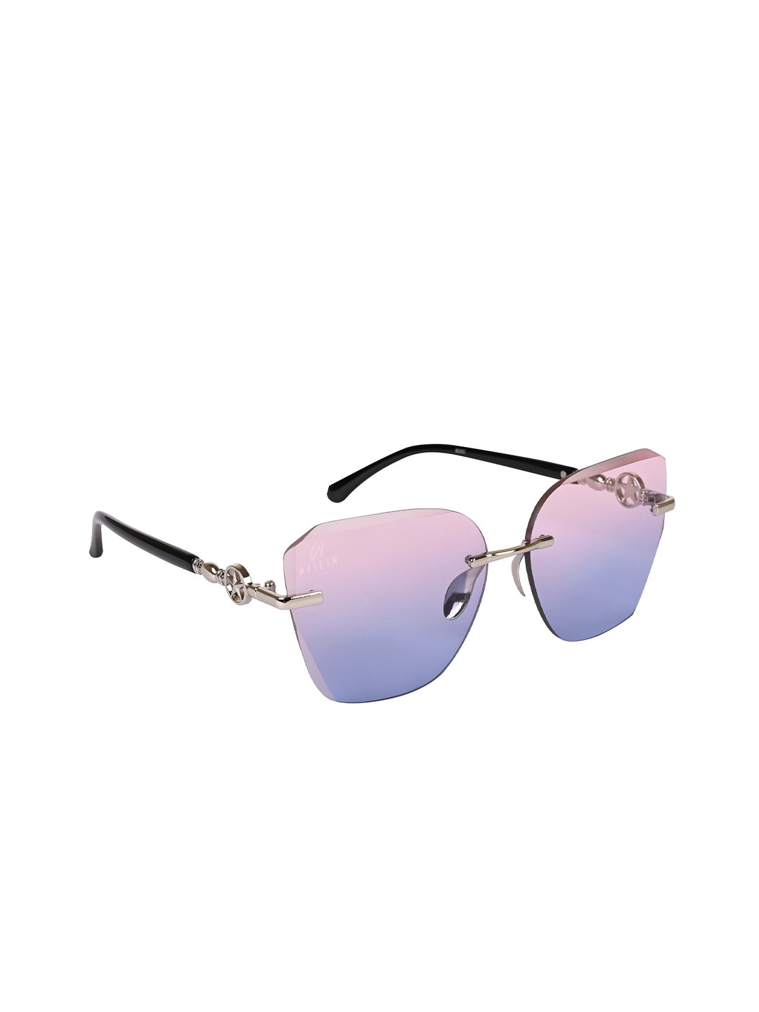 AISLIN Women Butterfly Sunglasses & UV Protected Lens ES_12988-87-AS-6085-PKBL-SVBK-BTWF