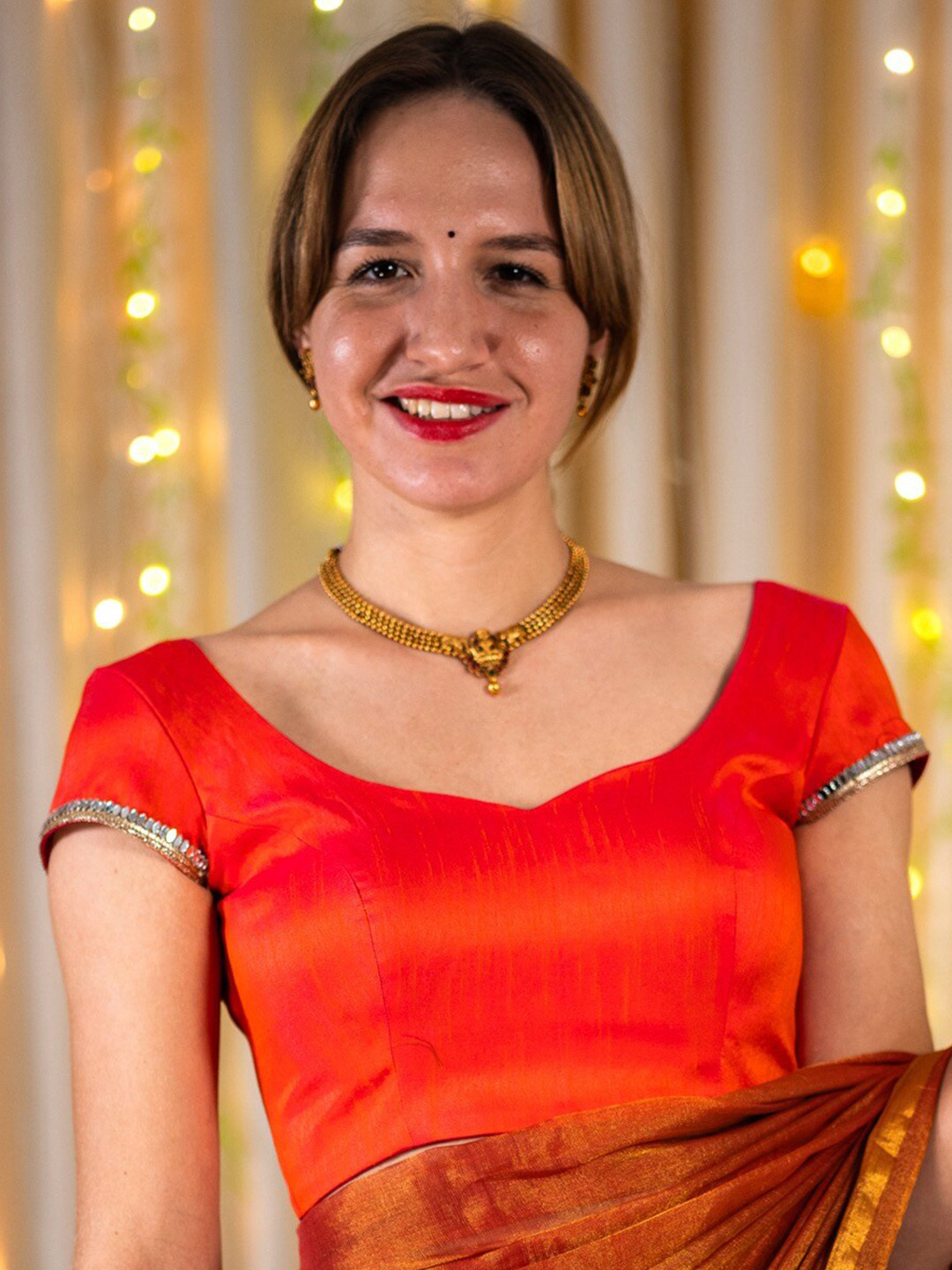 I LOVE SAREES Readymade Silk Saree Blouse