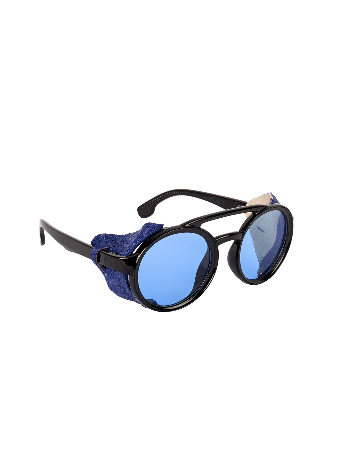 AISLIN Unisex Round Sunglasses with UV Protected Lens ES_14731-99-AS-98036-BLU-BKBL-RDSH