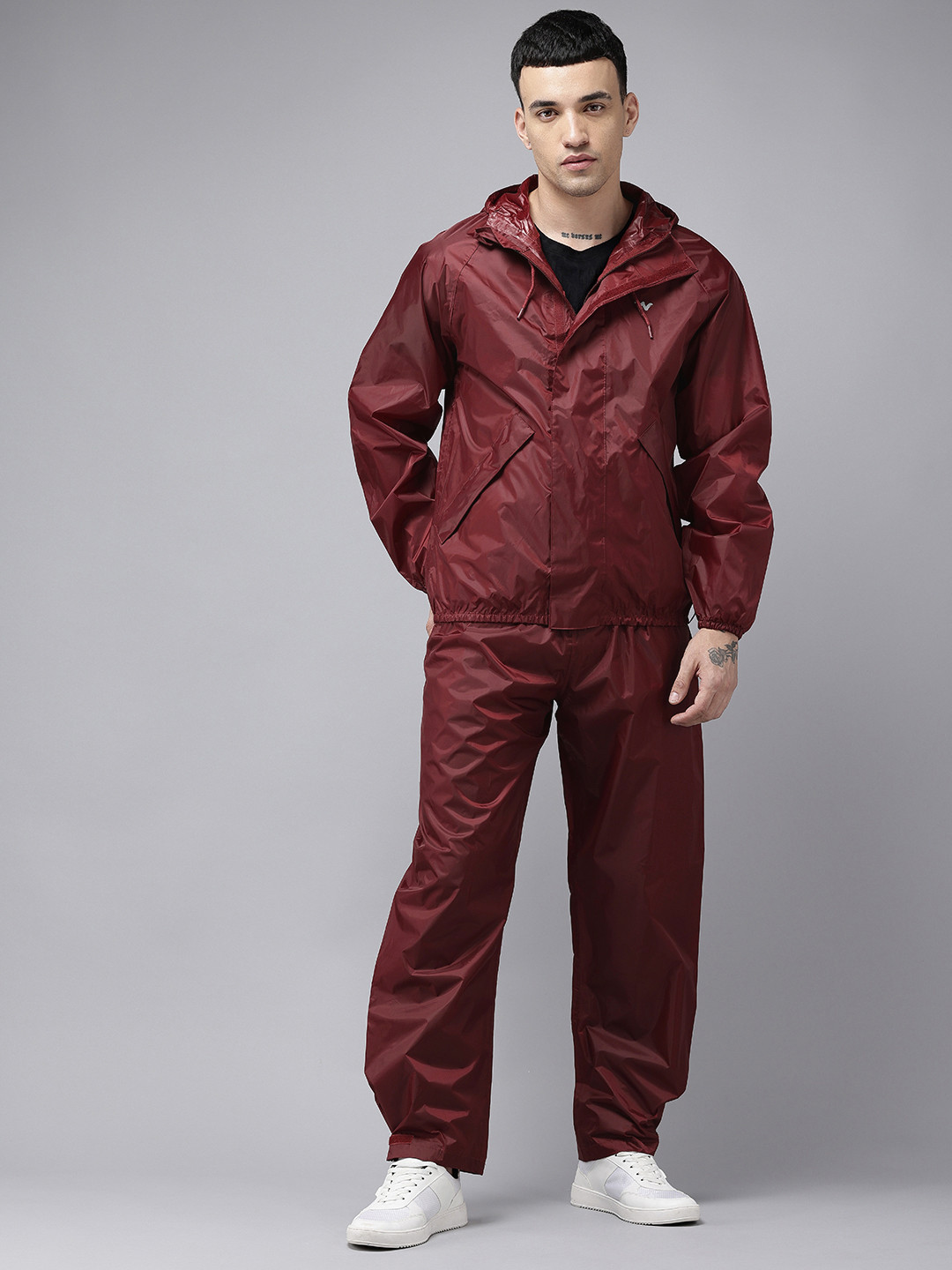 Wildcraft Men Waterproof Hooded Rain Jacket & Trouser