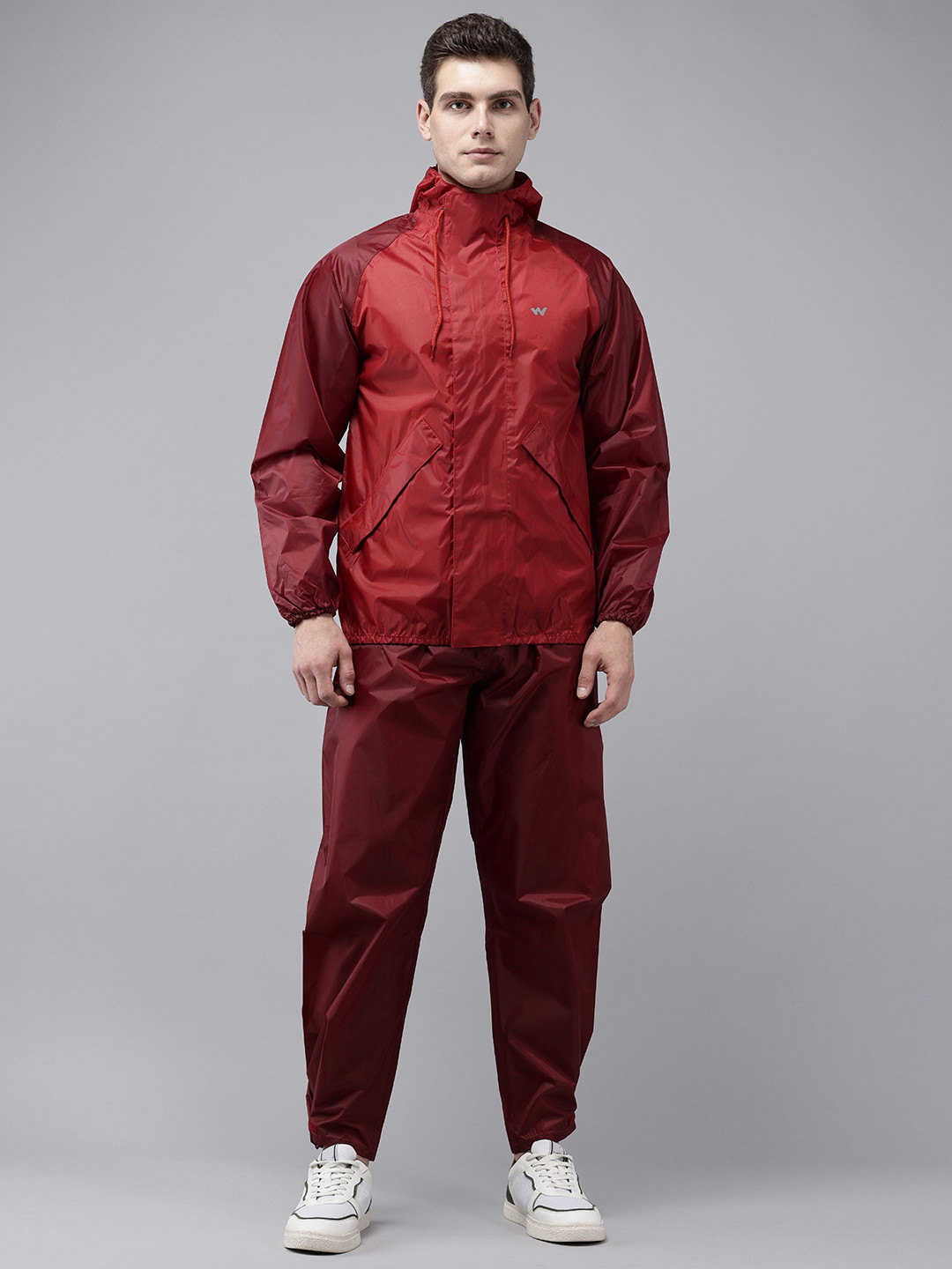 Wildcraft Colourblocked Hooded Rain Jacket & Trouser