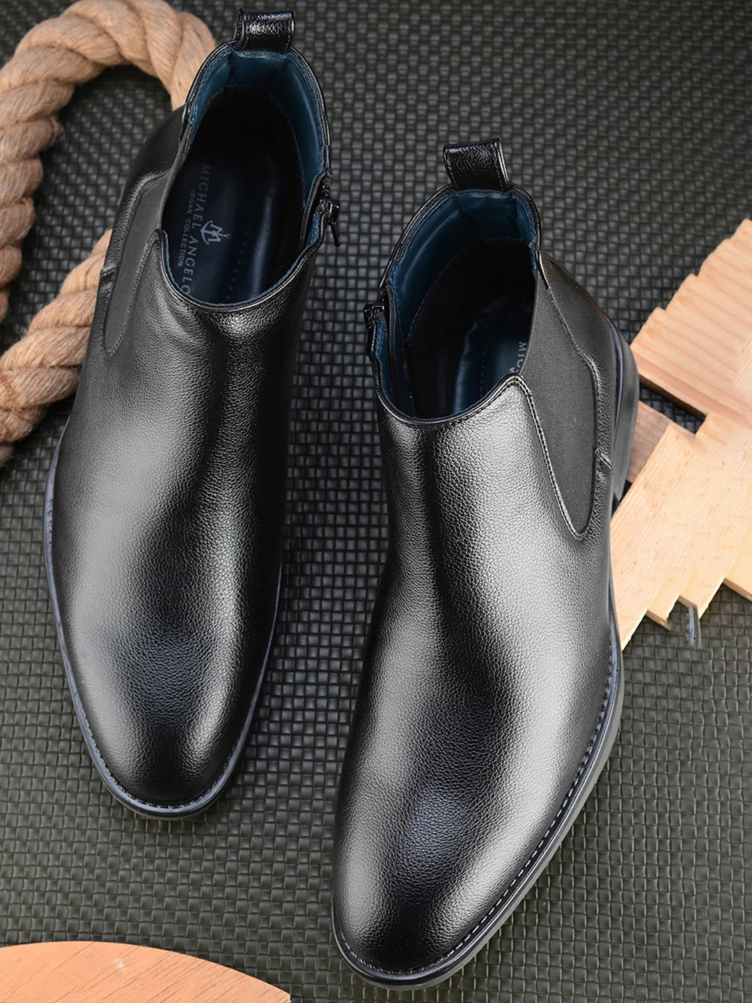 MICHAEL ANGELO Men Synthetic Chelsea Boots