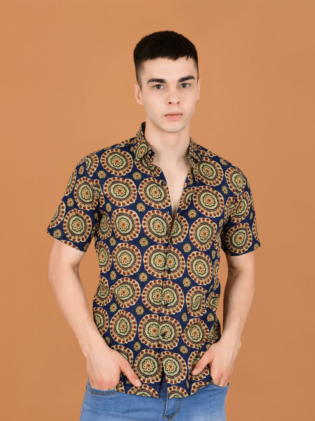Boholyfe Comfort Cotton Printed Casual Shirt