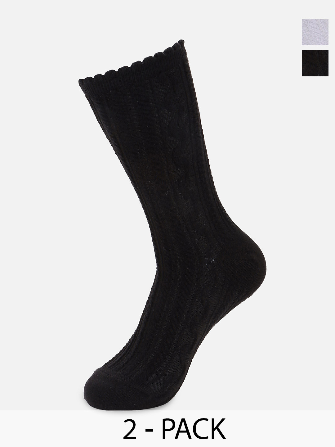 AMERICAN EAGLE OUTFITTERS Women Pack Of 2 Textured Calf Length Socks