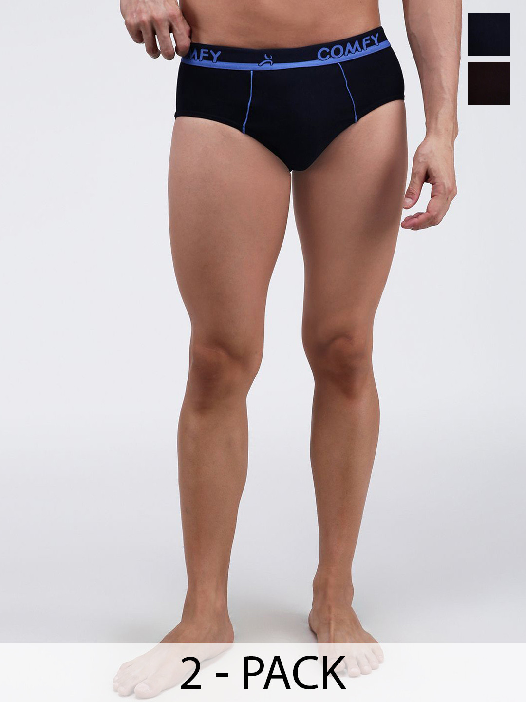 AMUL COMFY Men Pack Of 3 Pure Cotton Basic Briefs- AC-CBRIOE-AF-CB-NY-4XL-3PC