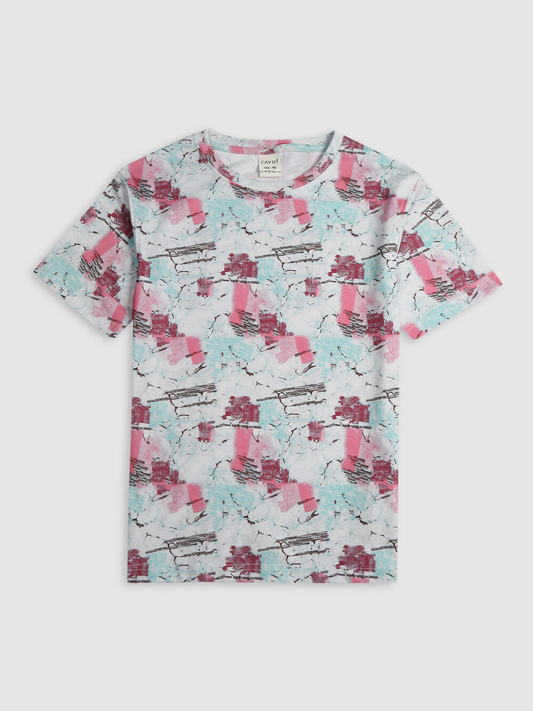 CAVIO Boys Abstract Printed Cotton T-shirt