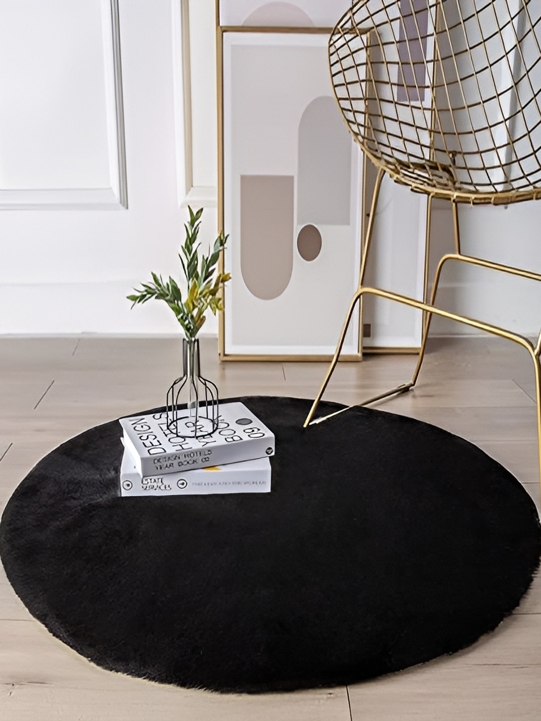 Cottonfry Black No Shredding Woollen Carpet