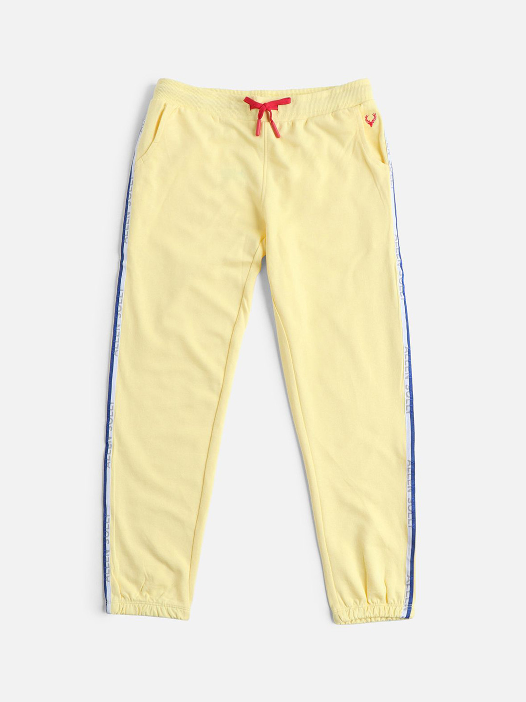 Allen Solly Junior Girls Contrasting Side Panel Detail Mid Rise Regular Fit Casual Joggers