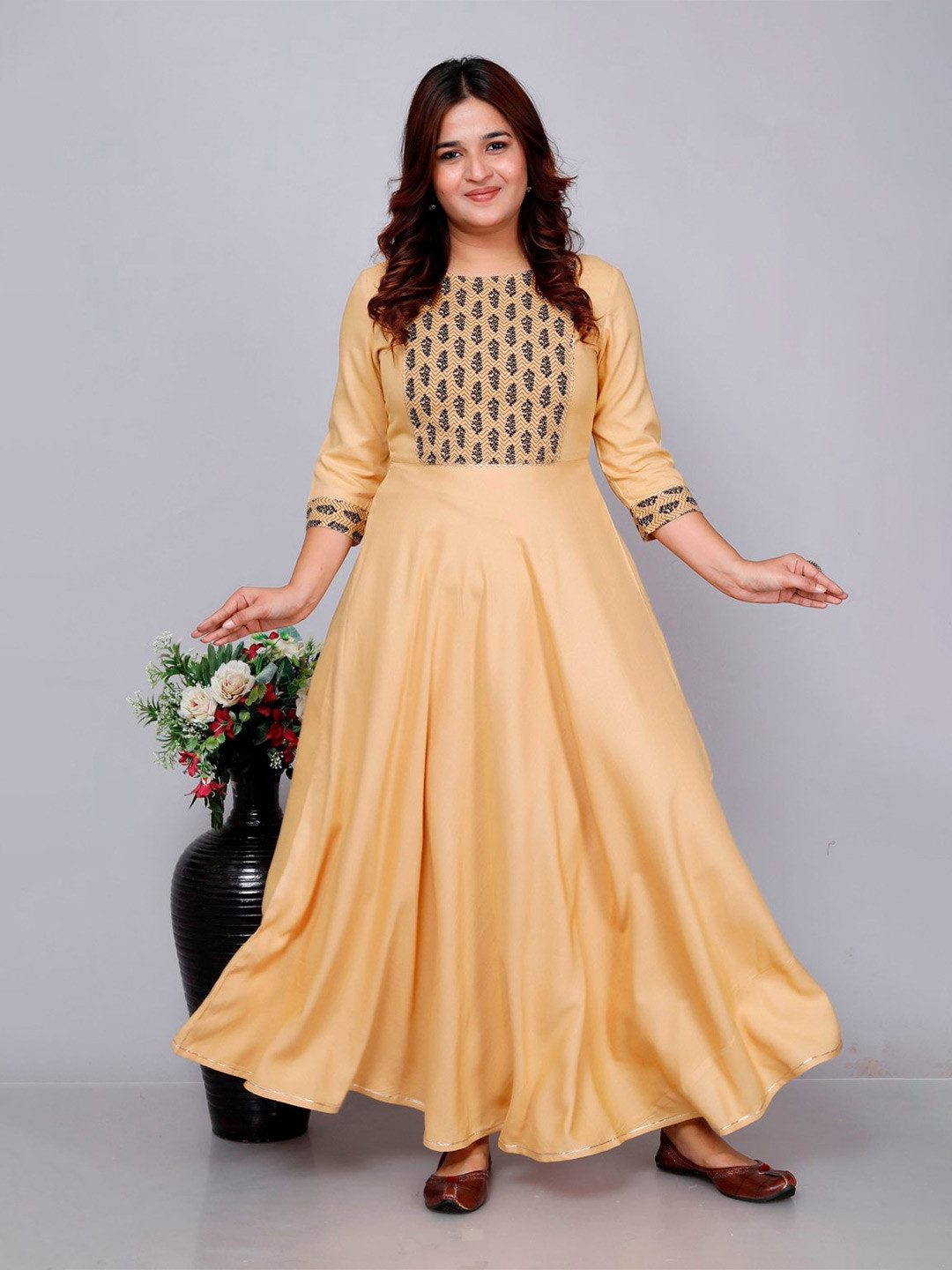 FCV Fit and Flare Maxi Dress