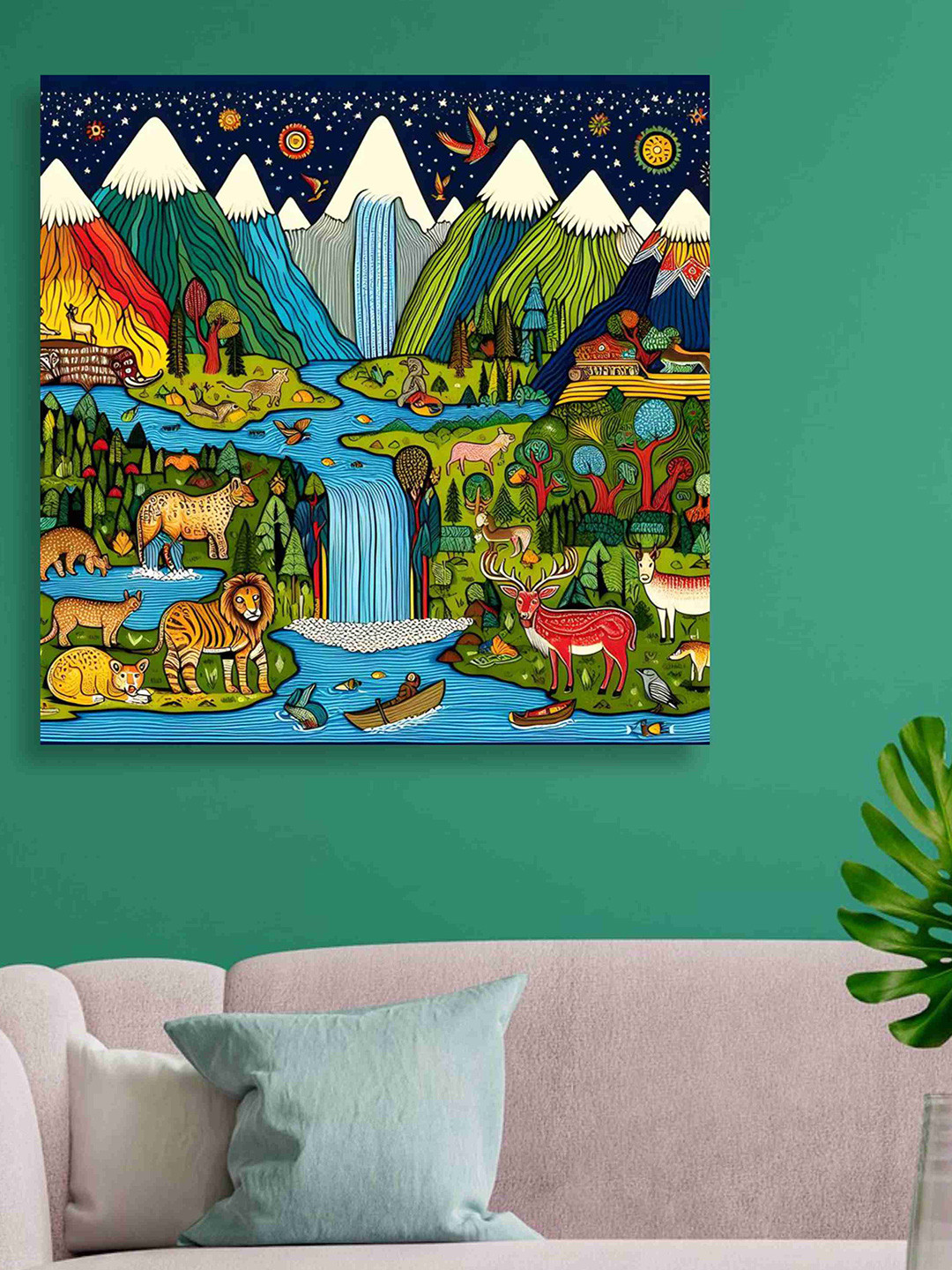 Aura Canvas Wall Square Paintings Wall Art -24 x 24In