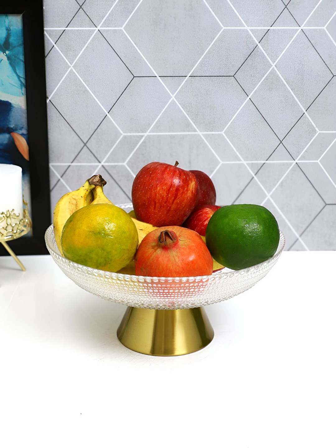 TAYHAA Transparent & Brown Fruit & Vegetable Platter