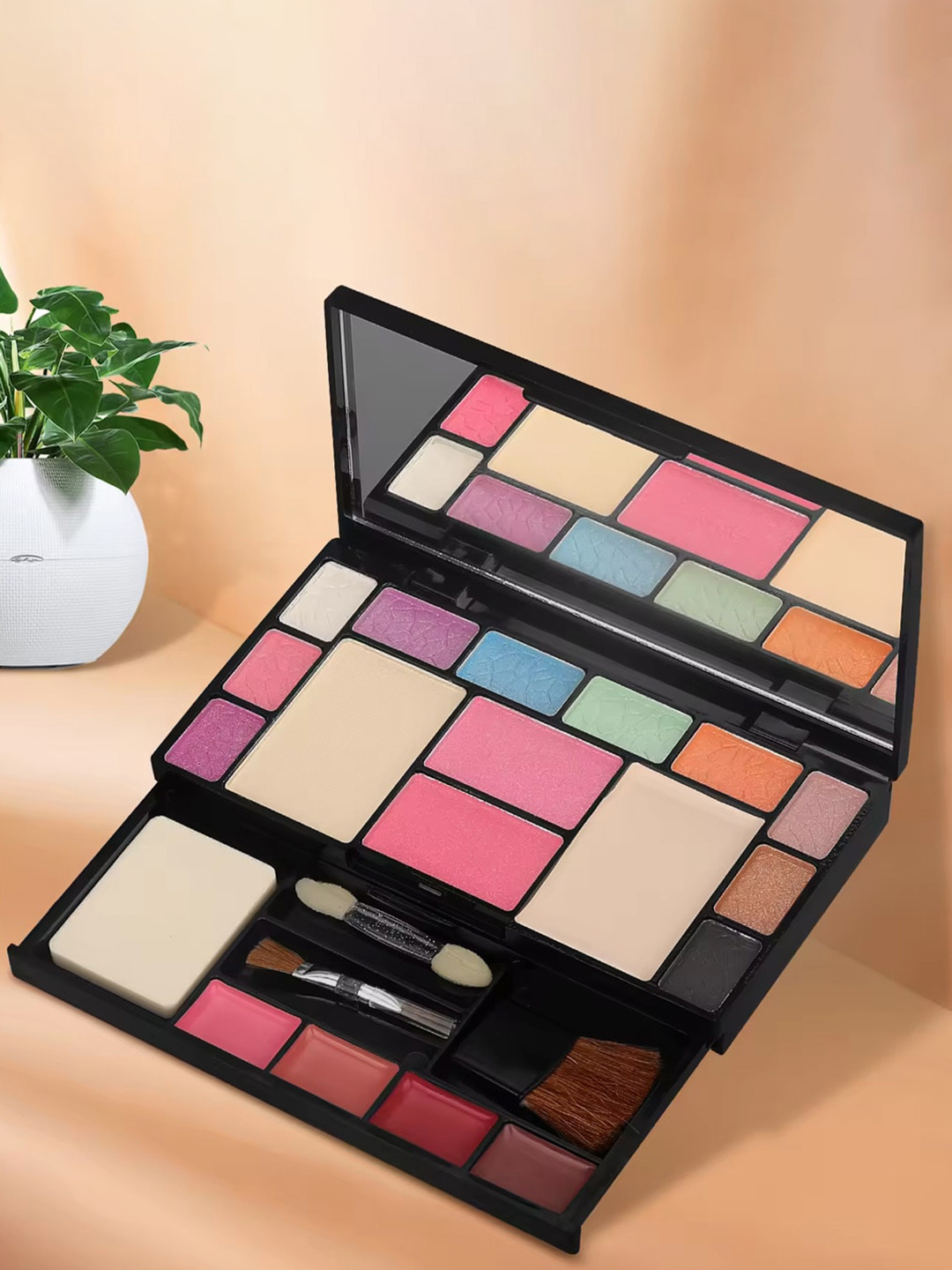 Adbeni Makeup Kit With 10 Eyeshadow, 2 Blusher, 2 Compact & 4 Lip Color - 23g