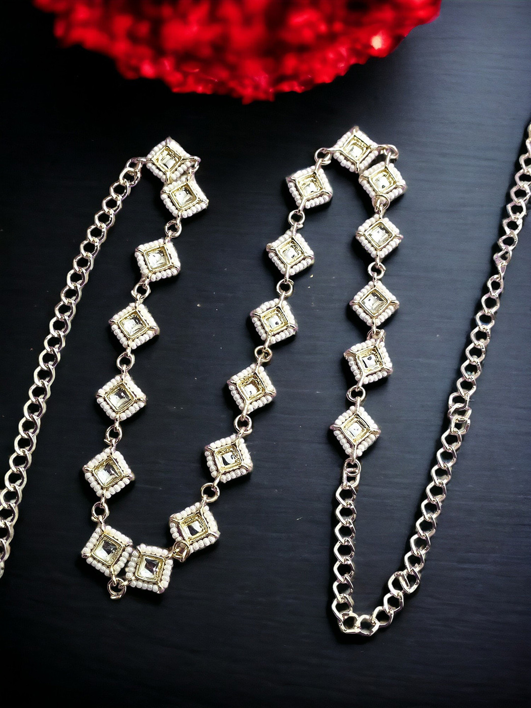 FEMMIBELLA Artificial Beads Studded Waist Chain Saree Accessories