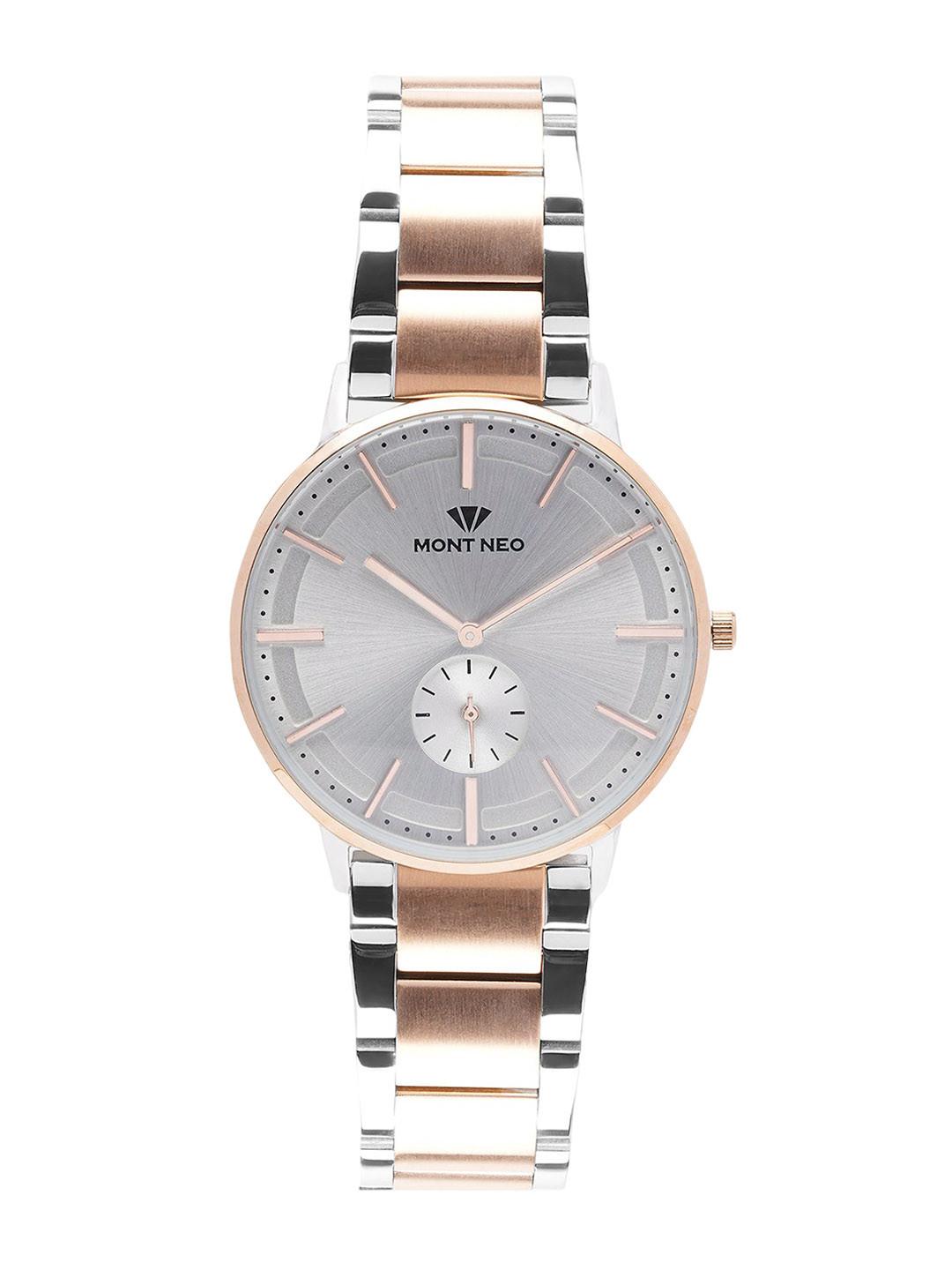 MONT NEO Men Stainless Steel Bracelet Style Straps Analogue Watch 7009E-M1303