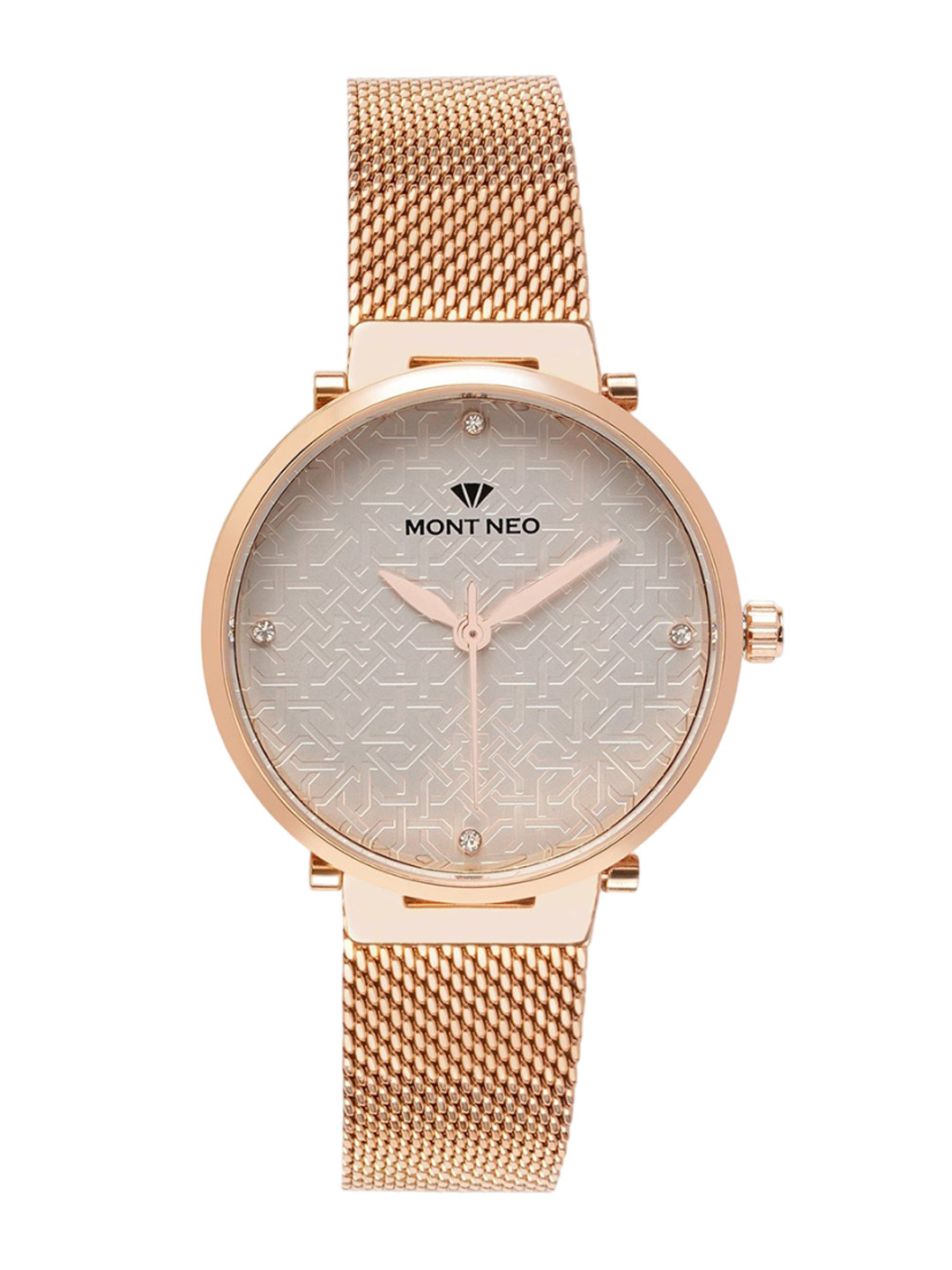 MONT NEO Women Dial & Stainless Steel Bracelet Style Straps Analogue Watch 9006T-B3303