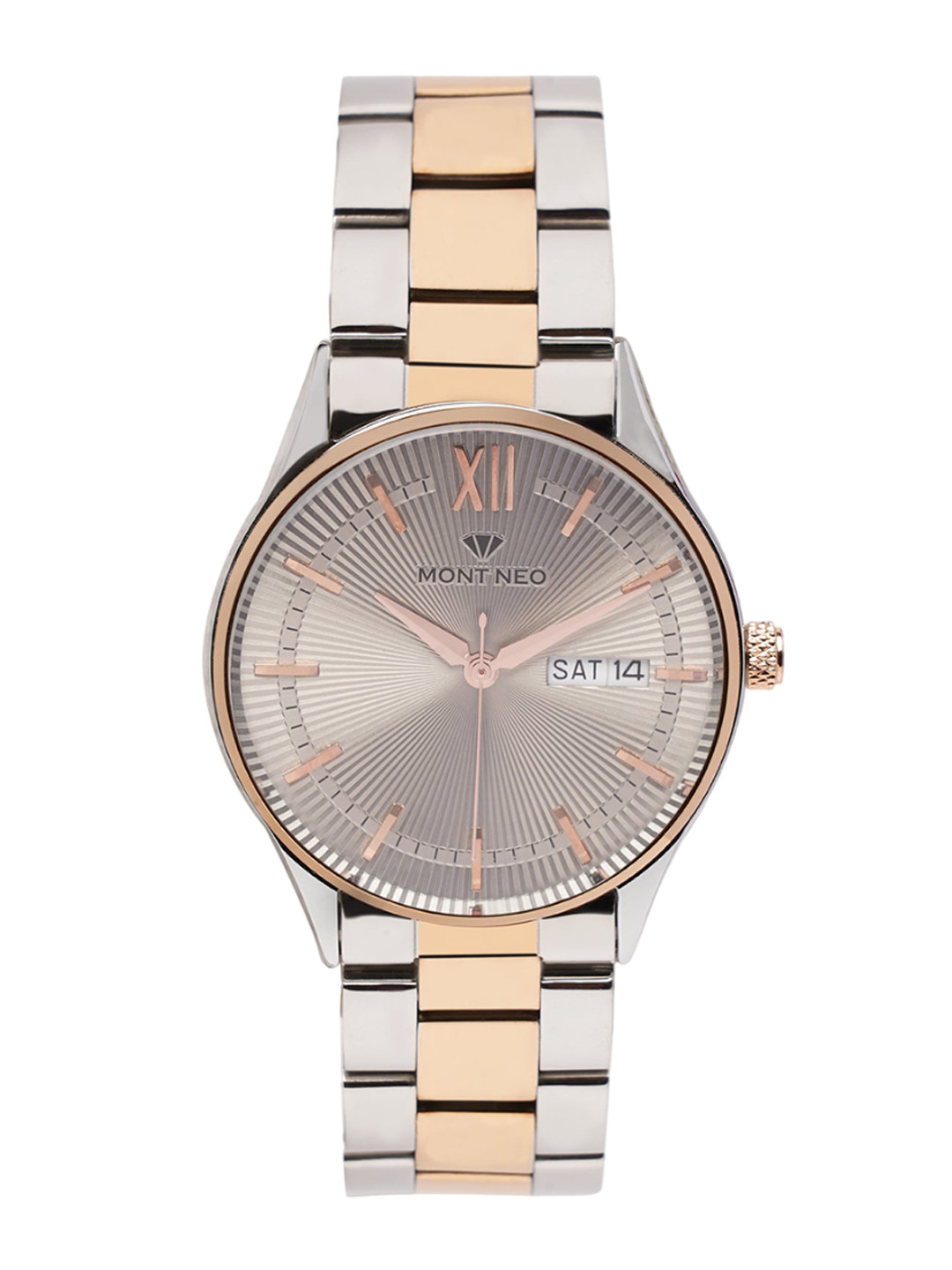 MONT NEO Men Mother of Pearl Bracelet Style Straps Analogue Watch 8007T-M1315