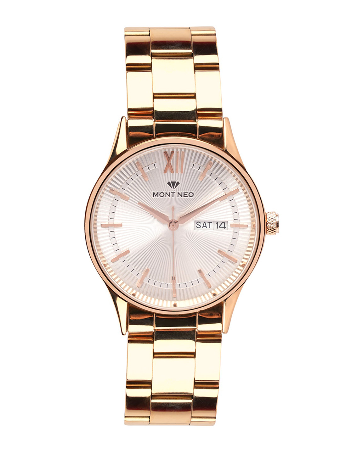 MONT NEO Men Stainless Steel Bracelet Style Straps Analogue Watch 8007T-M3303