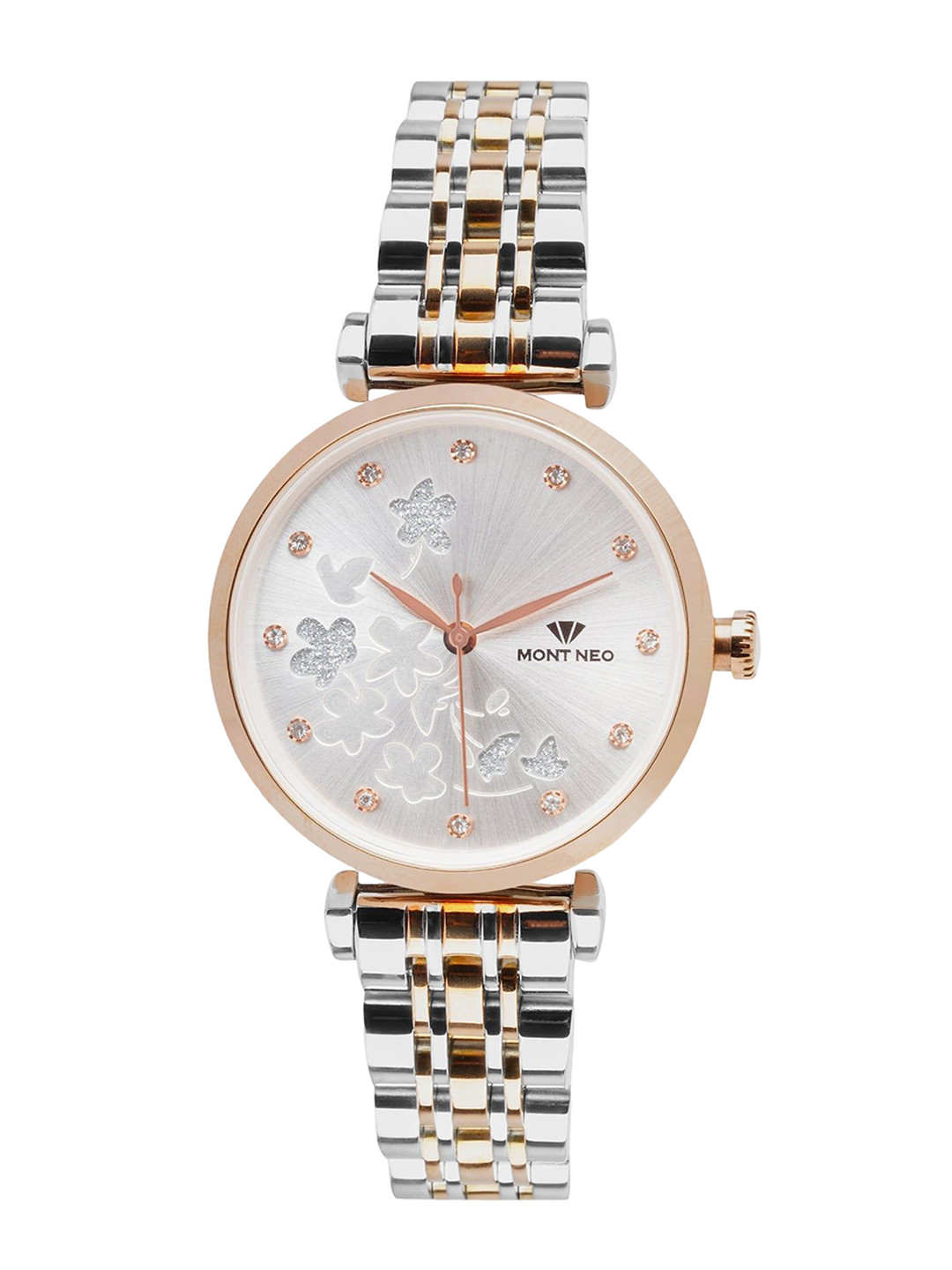 MONT NEO Women Printed Dial Bracelet Style Straps Analogue Watch 9001T-M4404