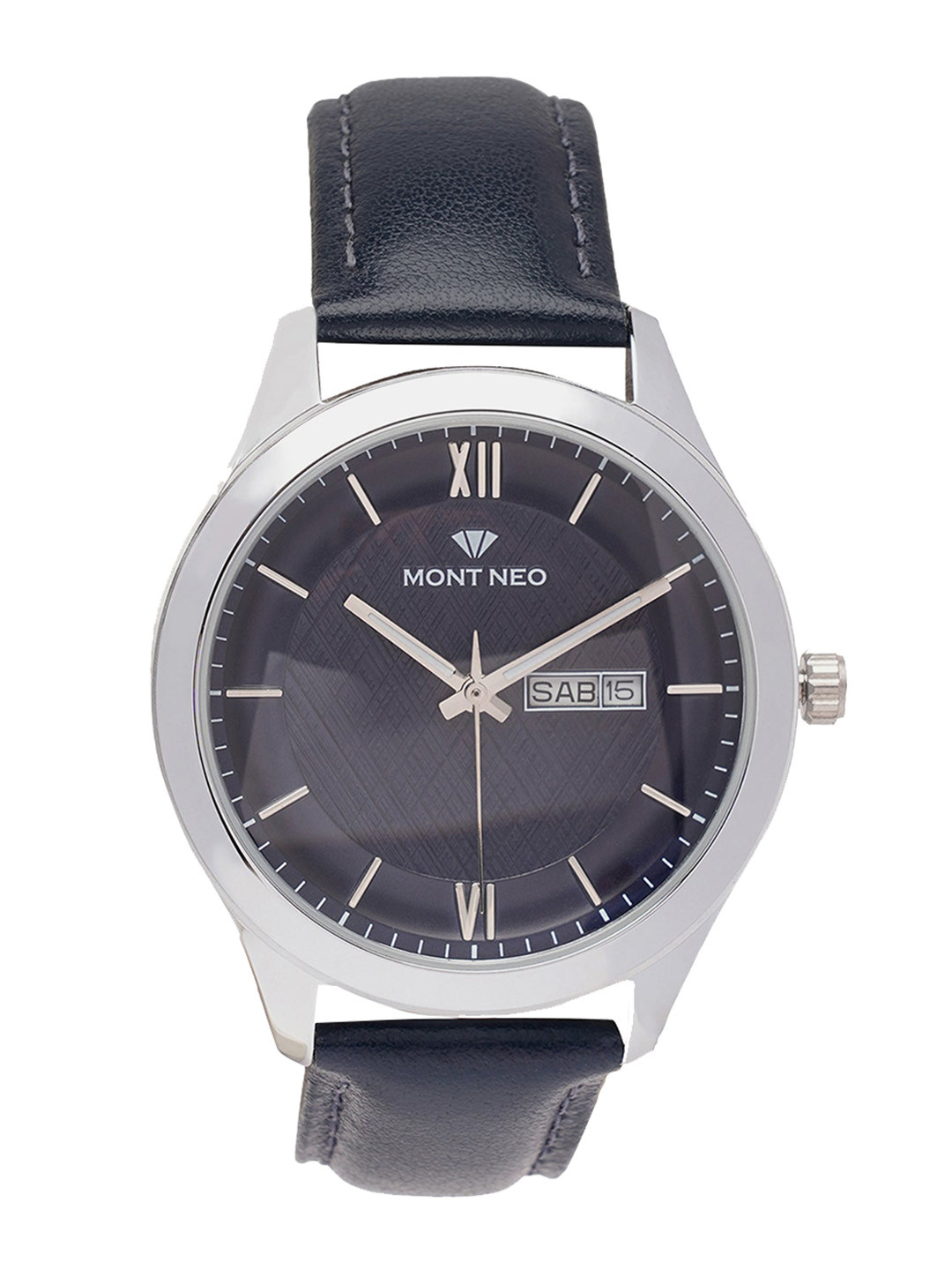 MONT NEO Men Skeleton Dial & Leather Straps Analogue Watch 8009D-L1105