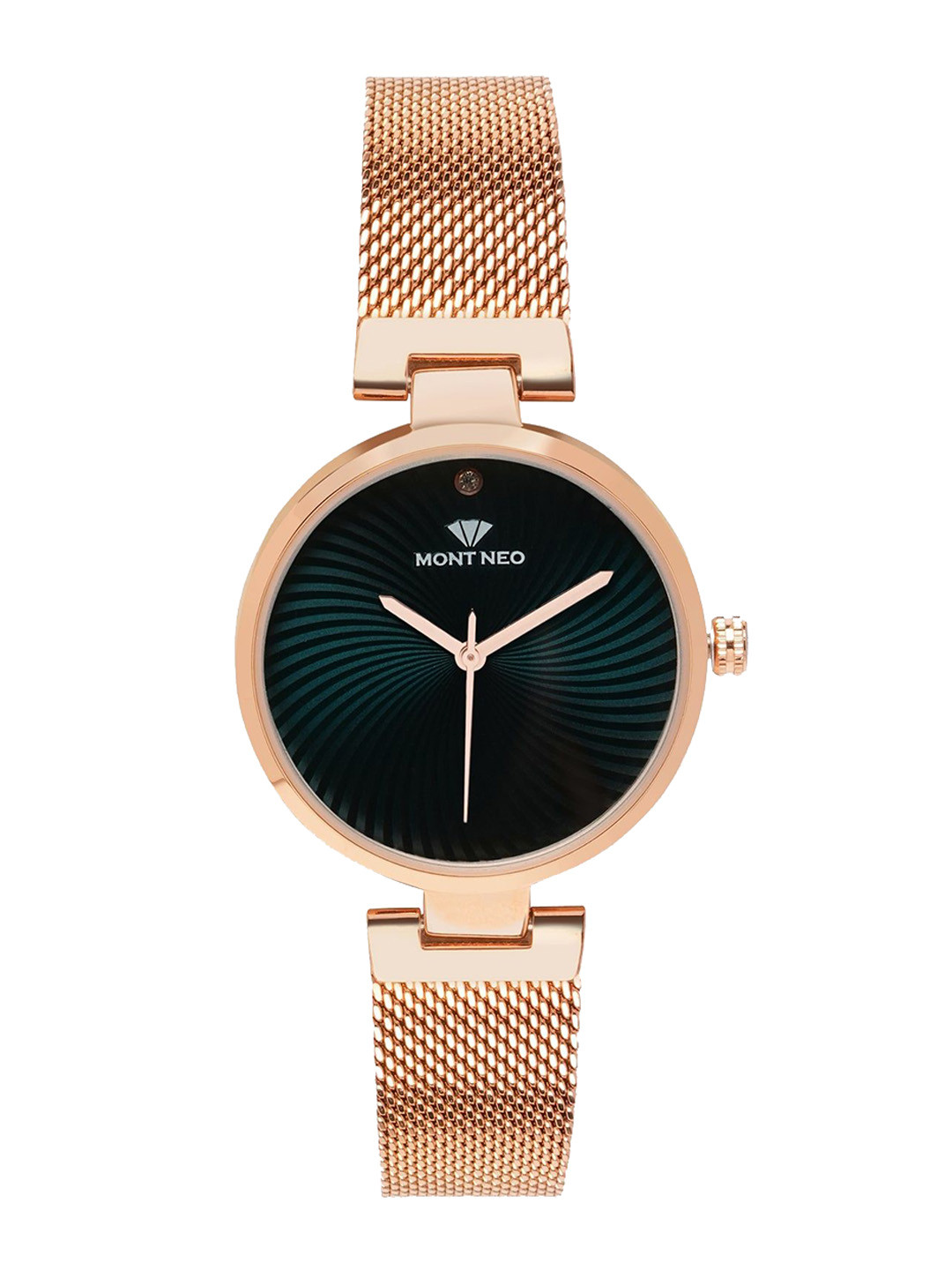 MONT NEO Women Dial & Stainless Steel Bracelet Style Straps Analogue Watch 9005T-B3314