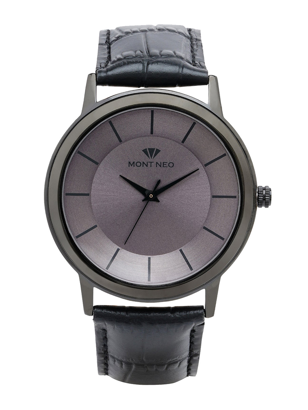 MONT NEO Men Dial & Leather Bracelet Style Straps Analogue Watch 8003T-L4416