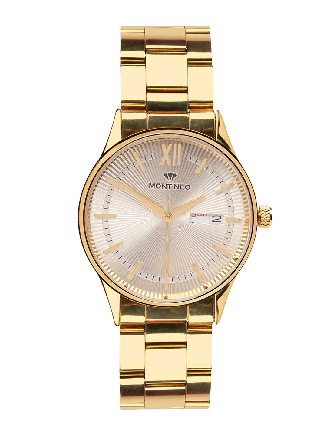 MONT NEO Men Embellished Dial & Stainless Steel Style Straps Analogue Watch 8007T-M2203