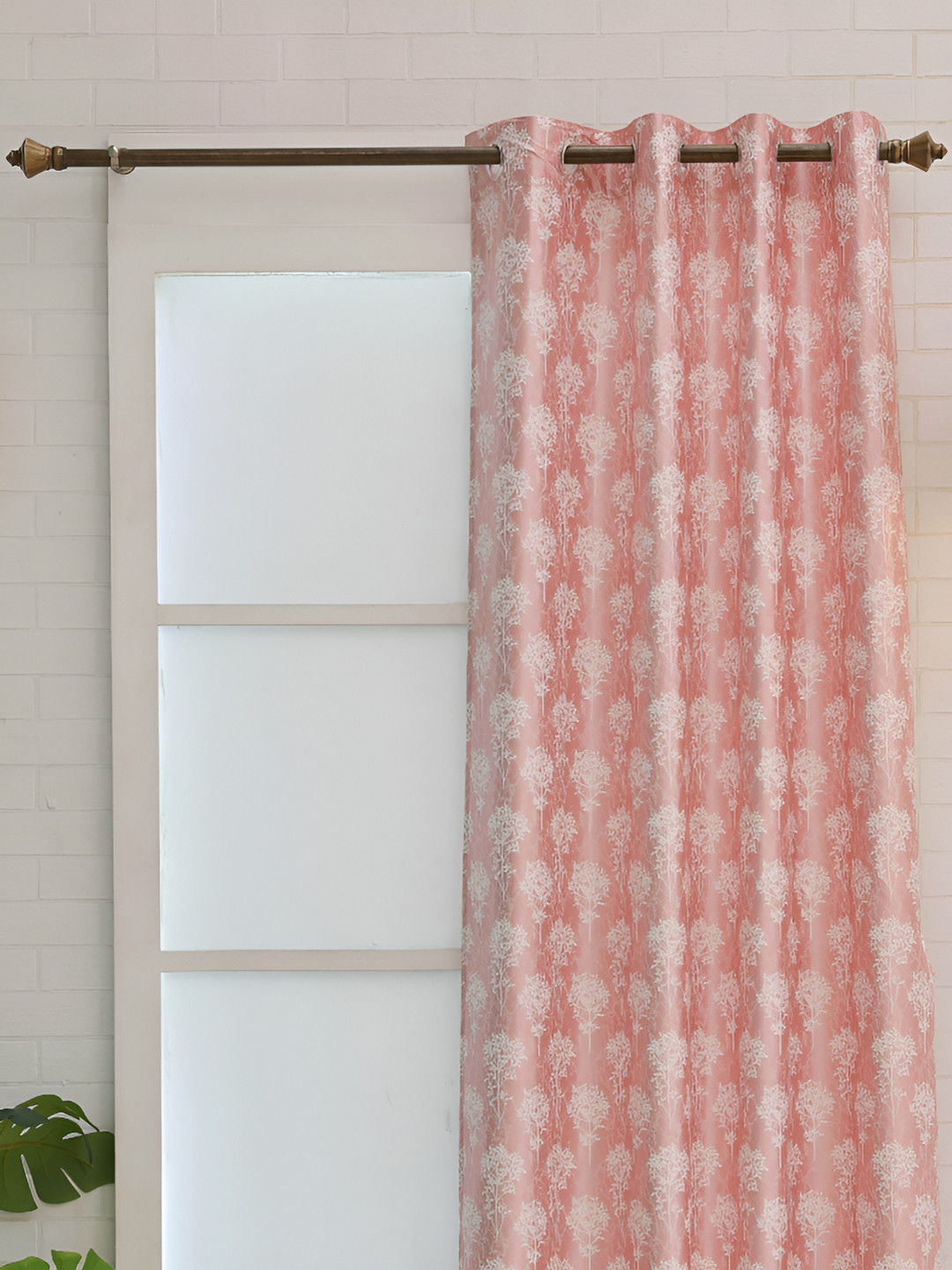 Ariana Pink Floral Room Darkening Window Curtain