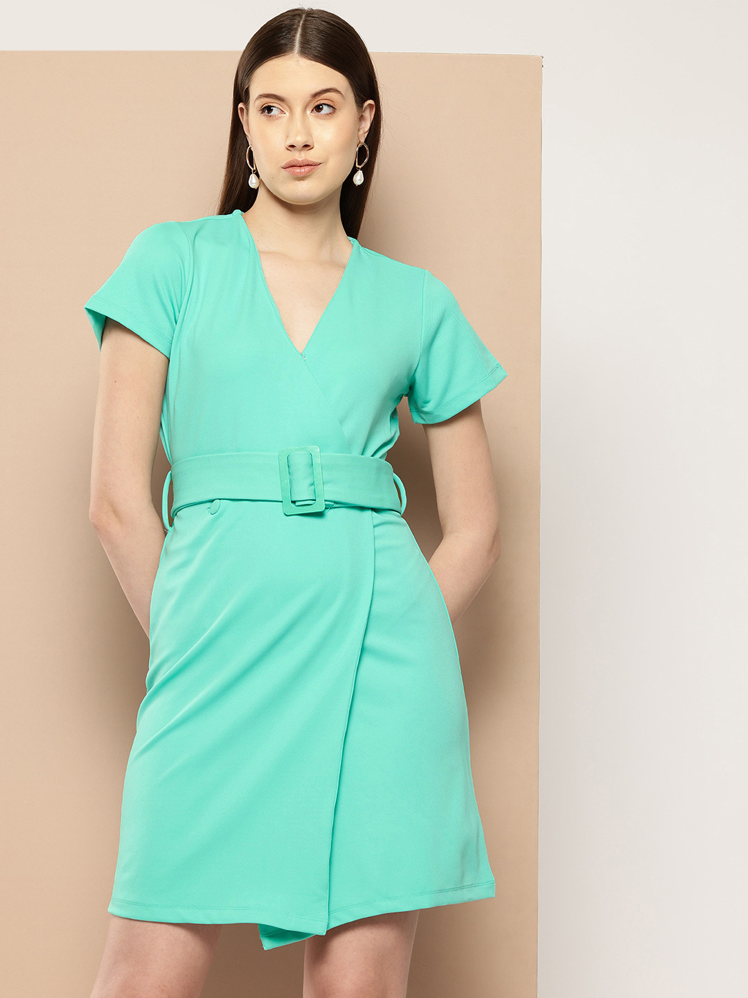 her by invictus Wrap Smart Casual Dress