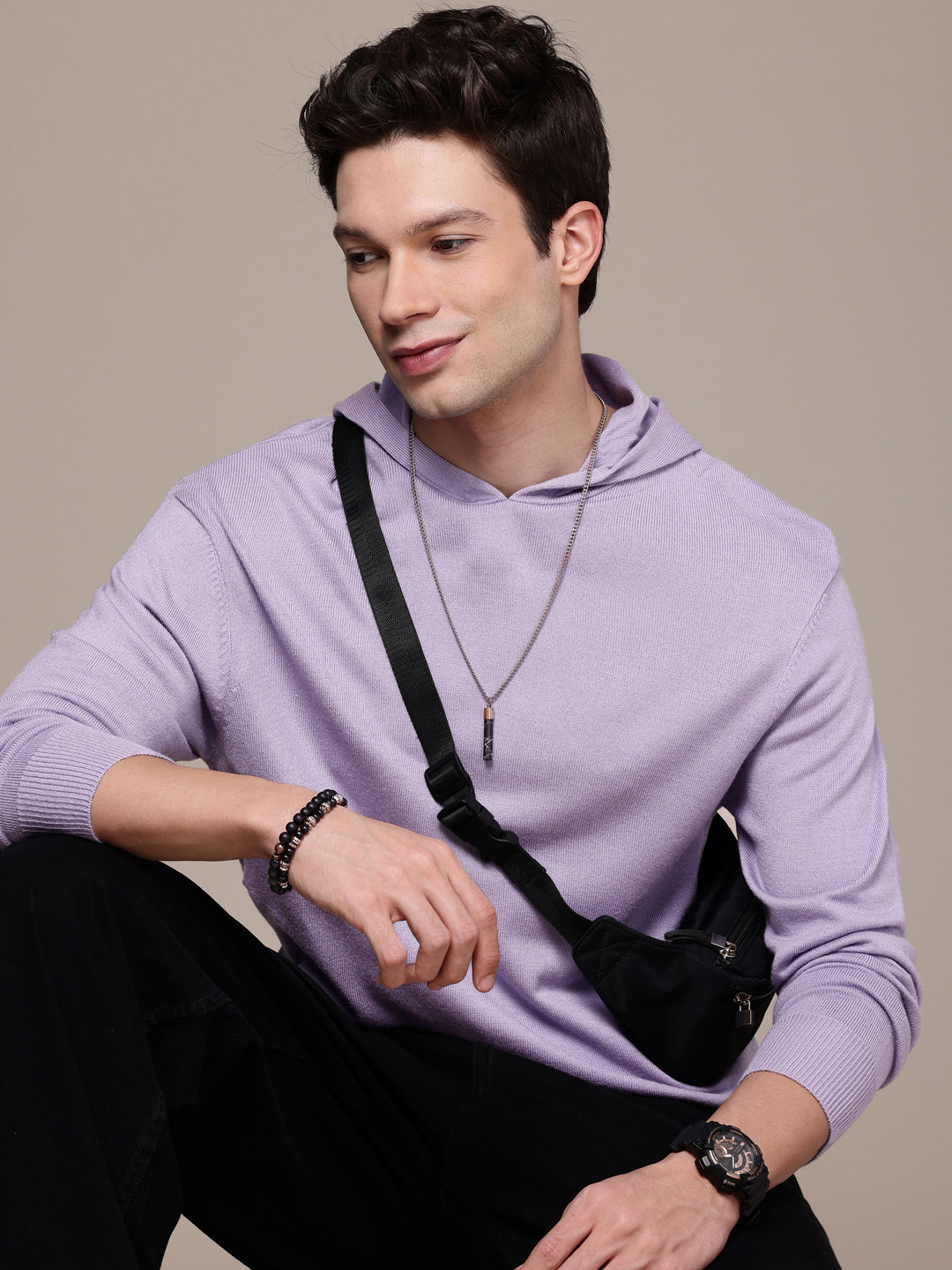 WROGN Hooded Pullover Sweater