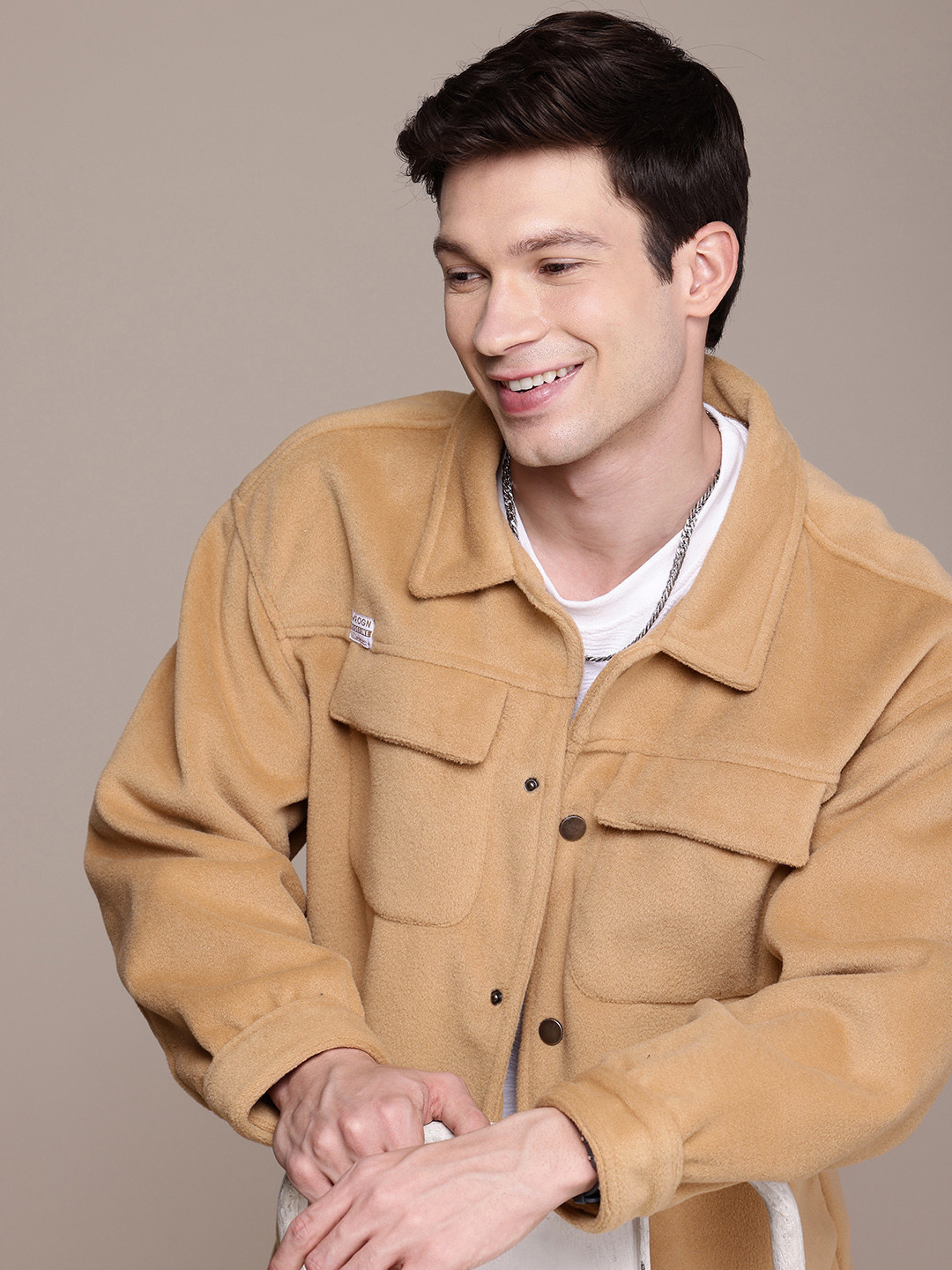 WROGN Spread Collar Fuzzy Tailored Jacket