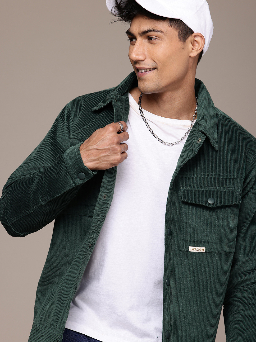 WROGN Pure Cotton Curdoroy Tailored Shacket