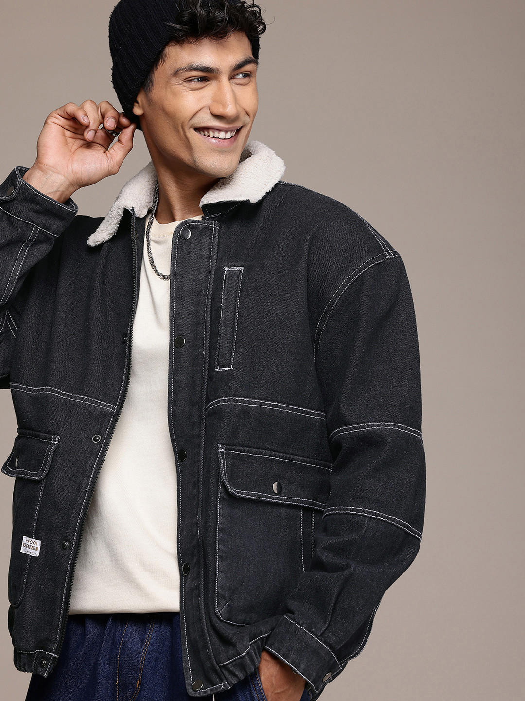 WROGN  Cotton Relaxed Fit Denim Jacket