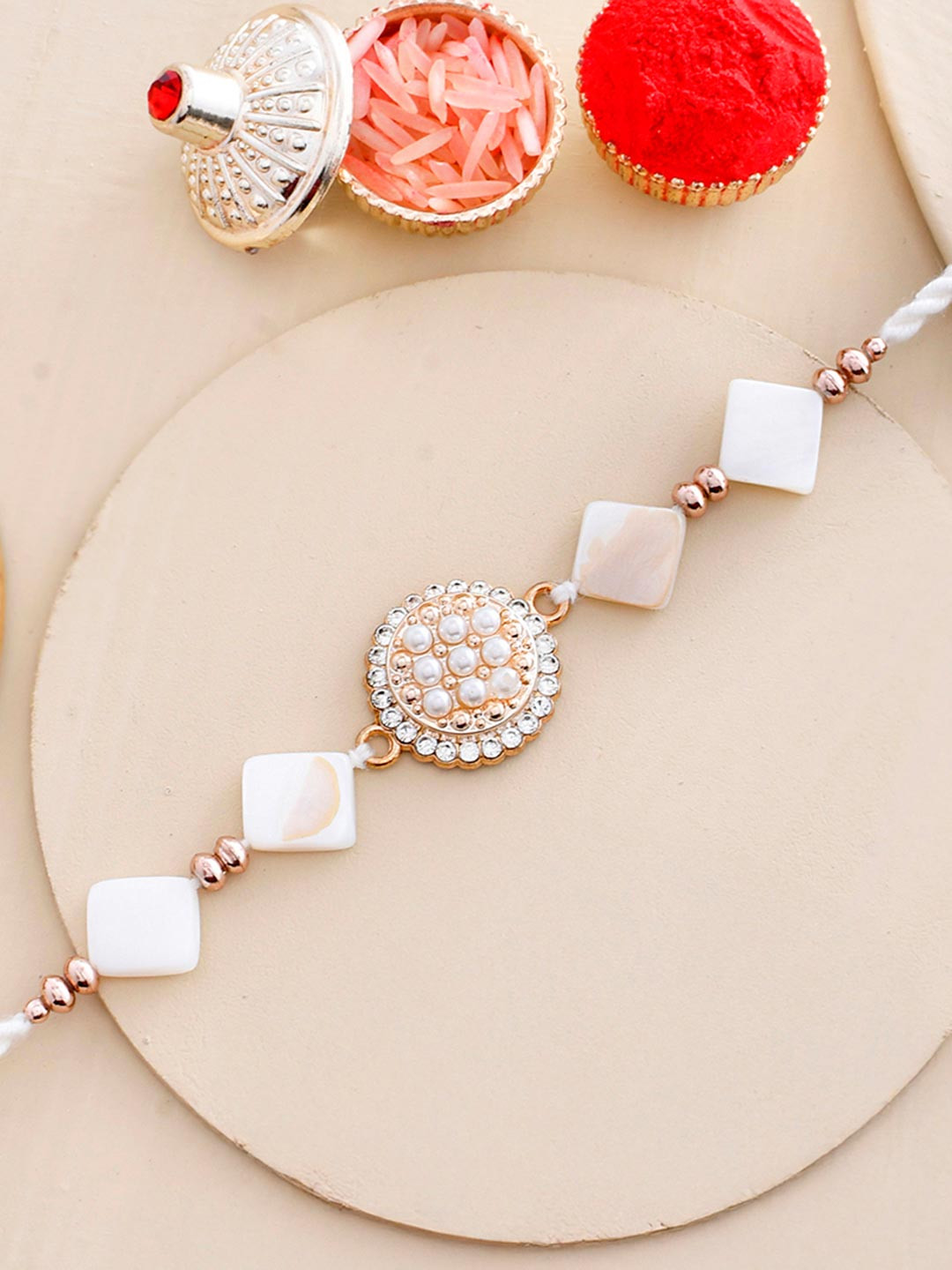 Voylla Pearls & Shell Rakhi