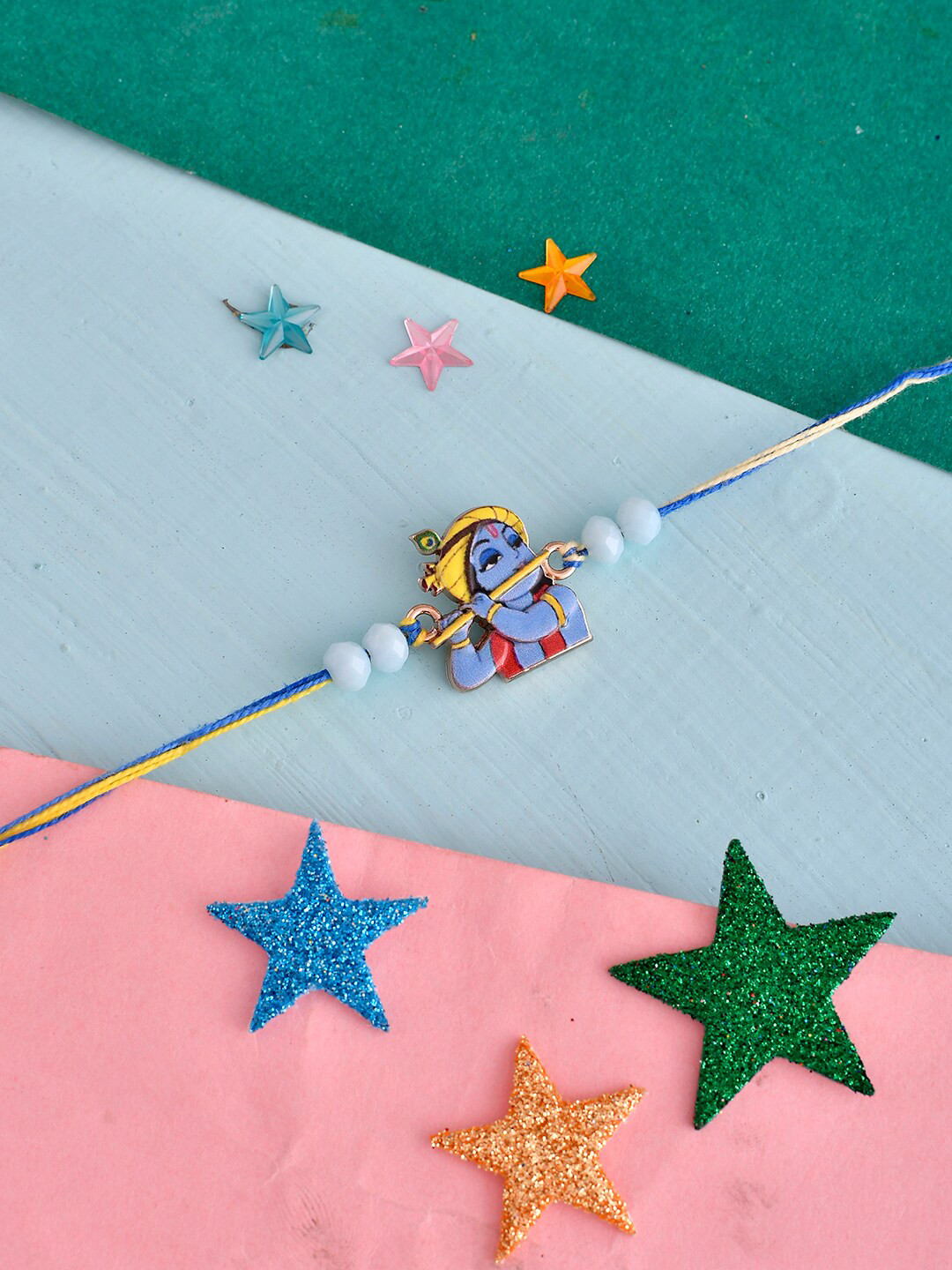 Voylla Lord Krishna Kids Thread Rakhi For Kids