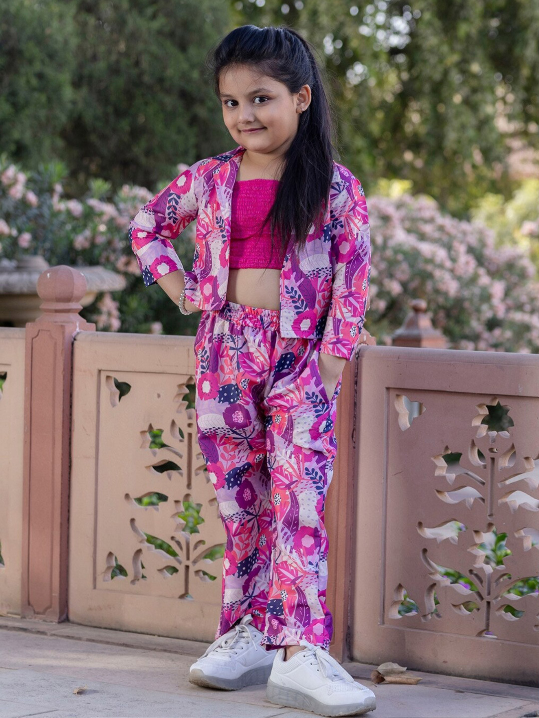 Cutiediva Girls Printed Top with Trousers