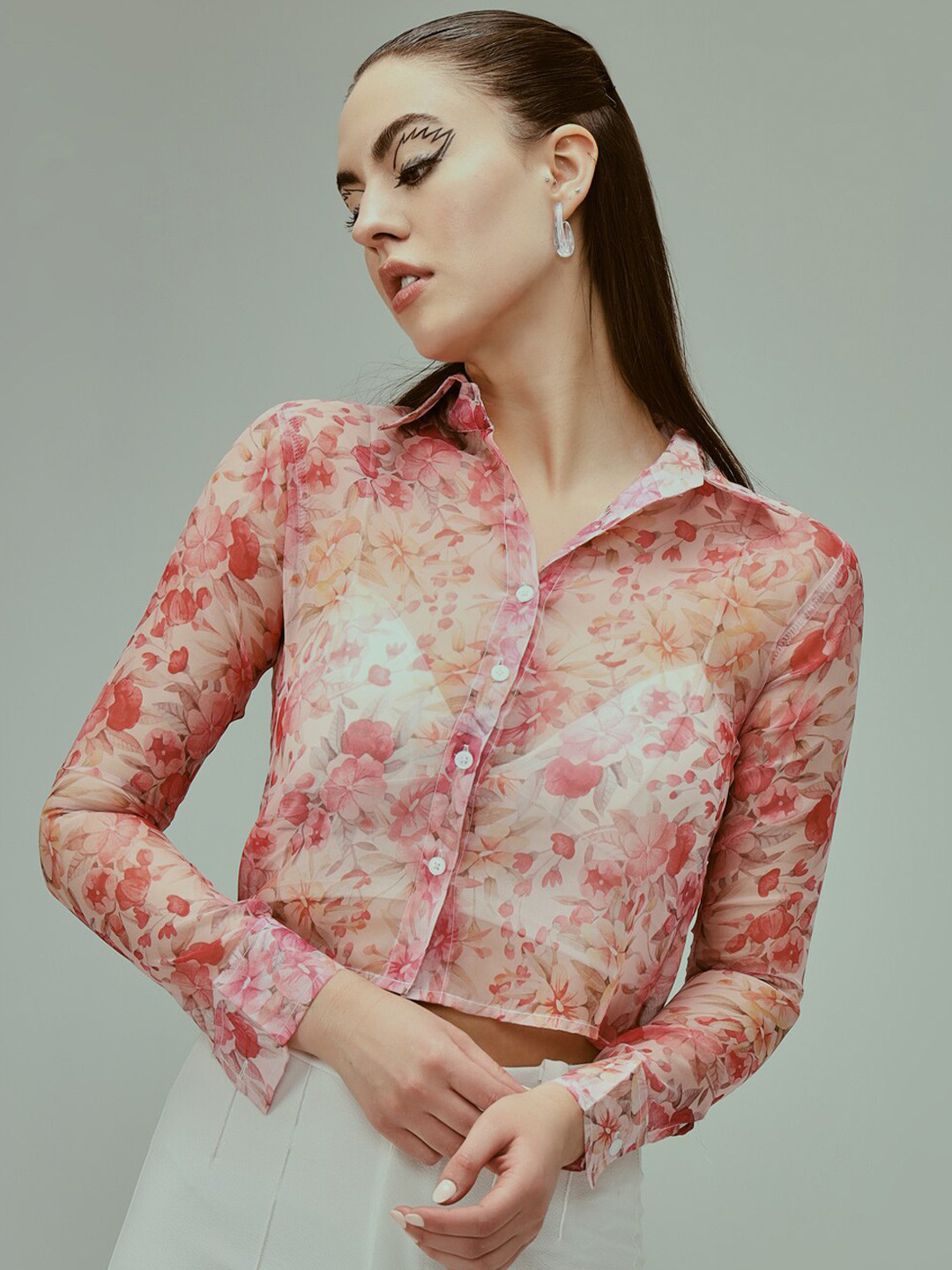 TANDUL Women Smart Foral Printed Regular Fit Casual Shirt