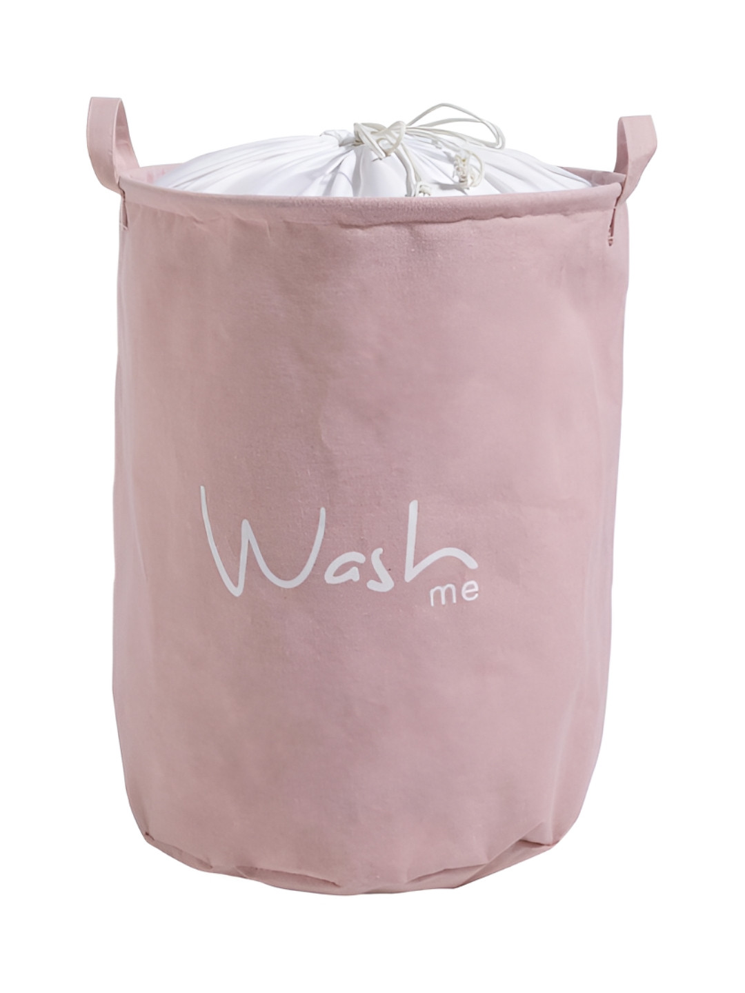 HOKIPO Pink Printed Foldable Round Basket Laundry Bag-46L