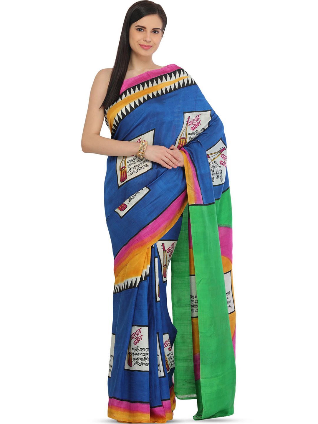 Exotic India Geometric Saree
